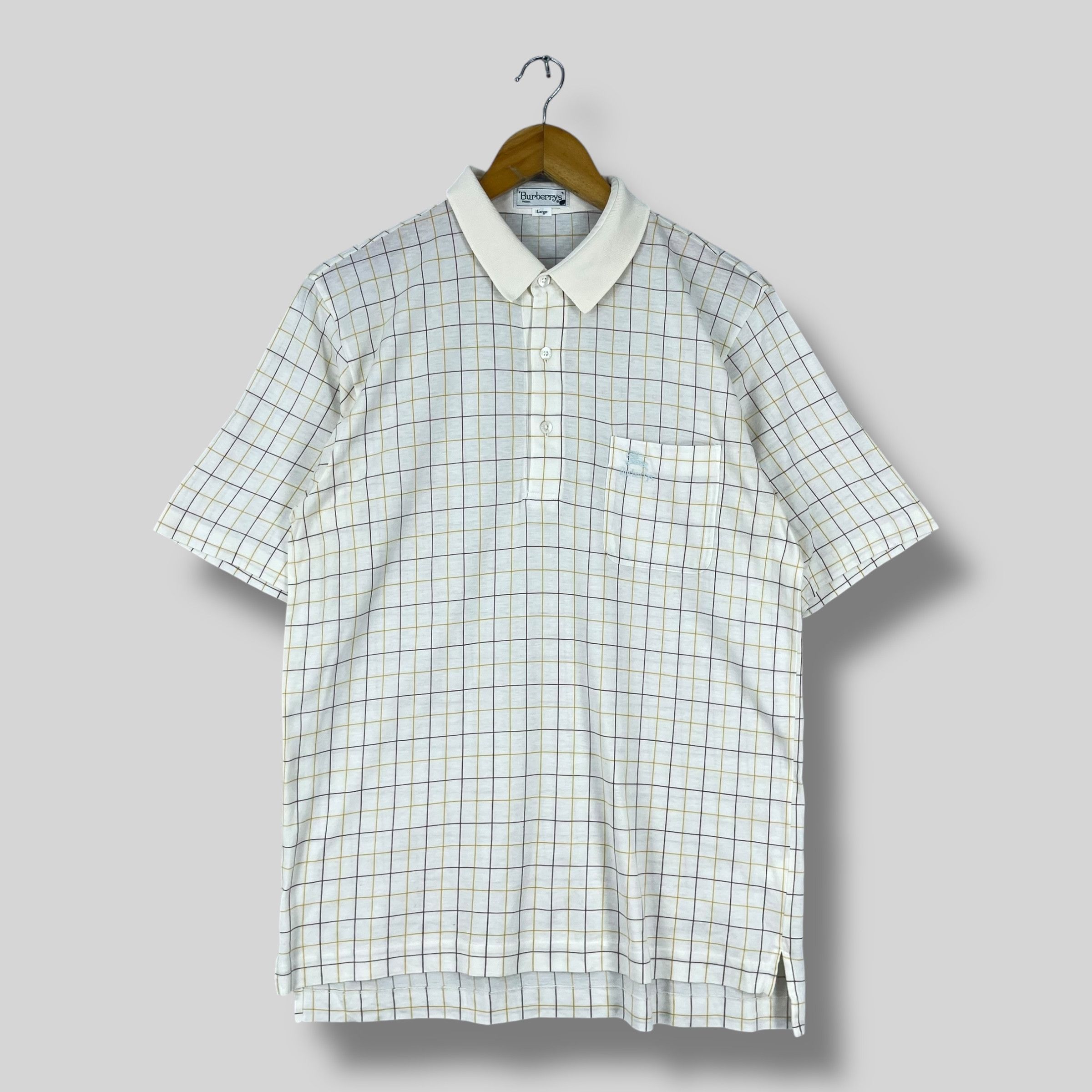Burberry Vintage BURBERRYS London Plaid Checkered Multi Polo Shirt Size US M / EU 48-50 / 2 - 1 Thumbnail
