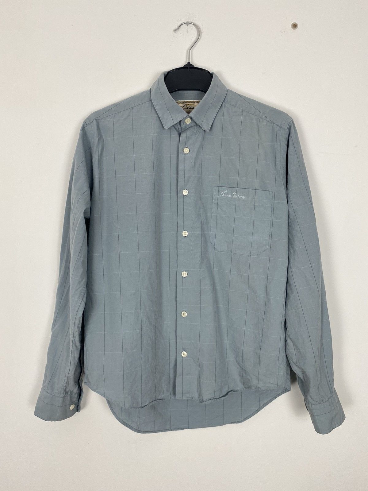 Burberry × Vintage Thomas Burberry Vintage Check Long Sleeved Button up Pocket Size US S / EU 44-46 / 1 - 11 Thumbnail
