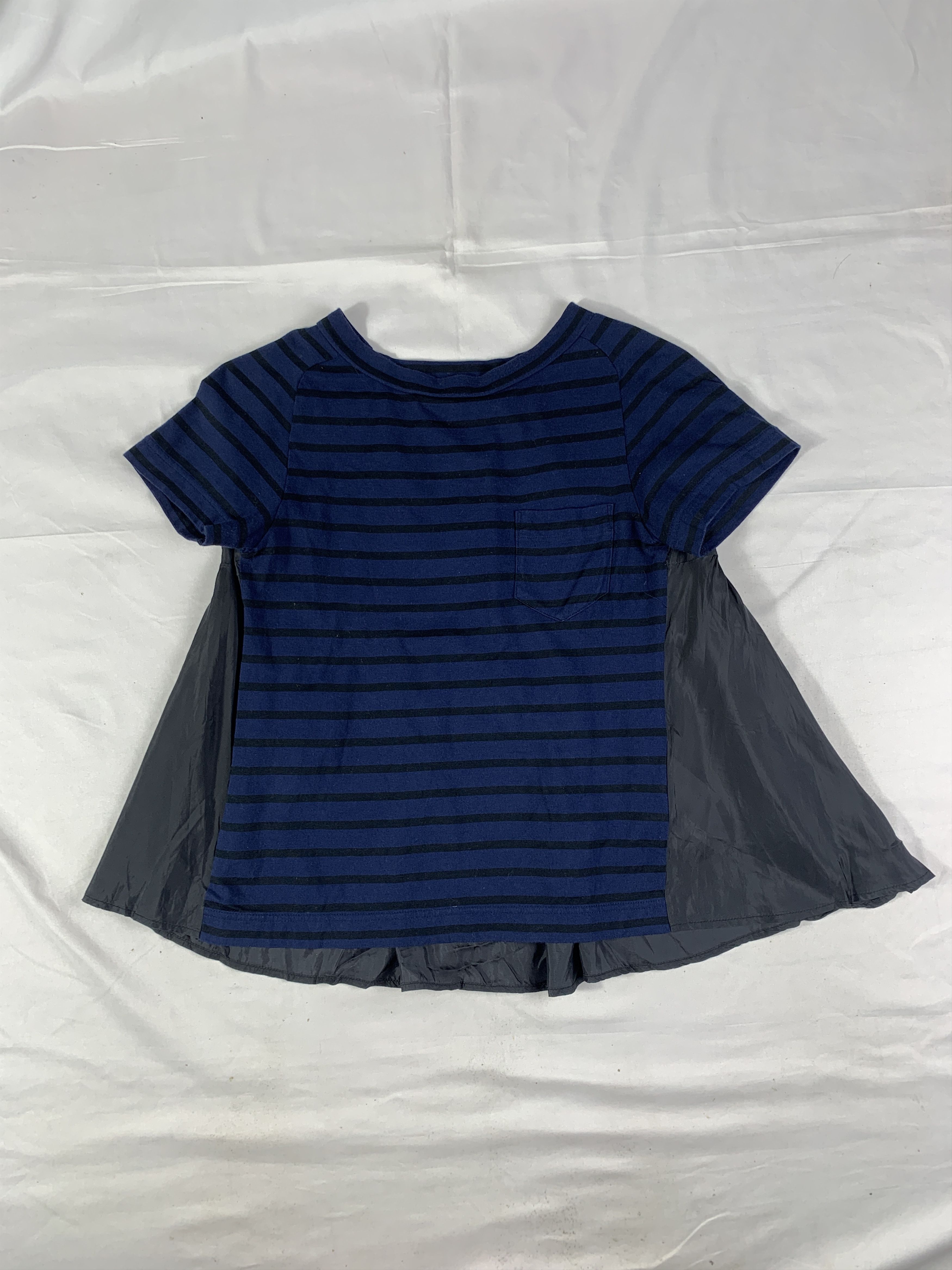 Sacai Sacai Luck Stripes Mix Silk Top (M) Size M / US 6-8 / IT 42-44 - 4 Thumbnail