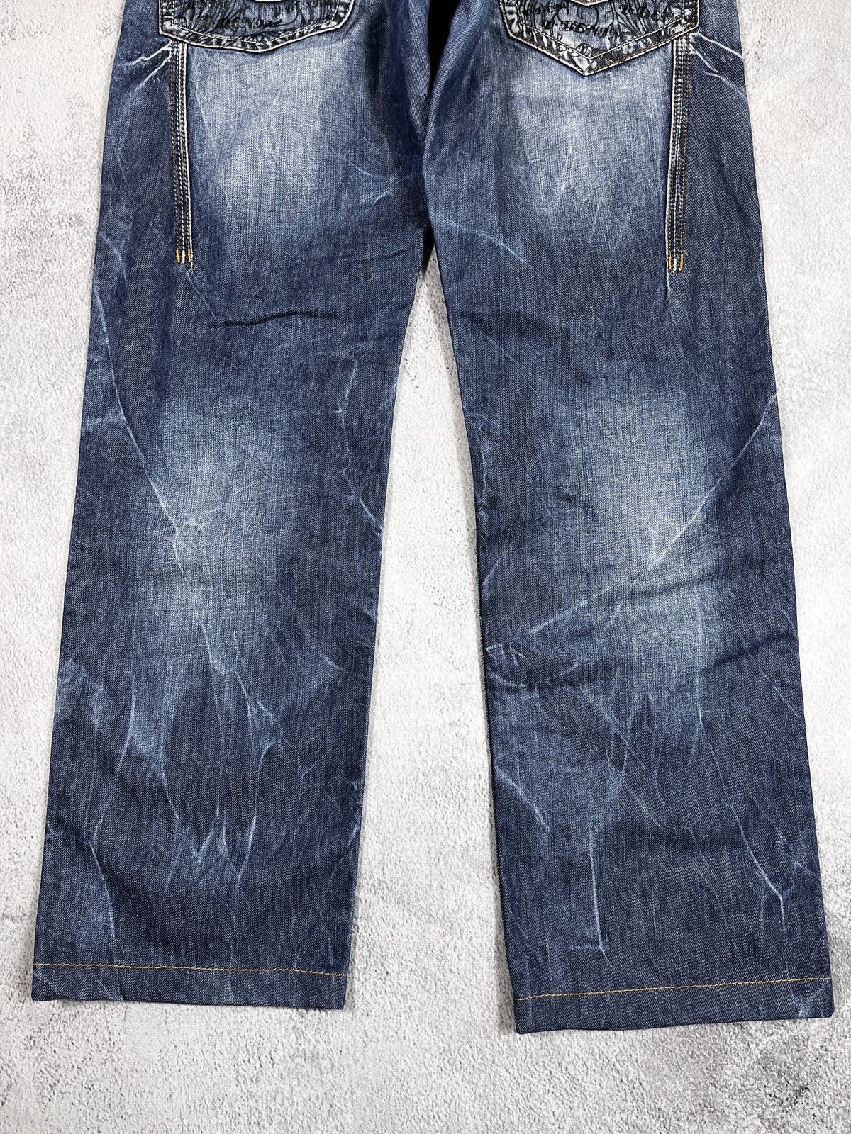 Vintage Vintage Y2K Japanese faded denim jeans streetwear size 34 Size US 34 / EU 50 - 3 Thumbnail