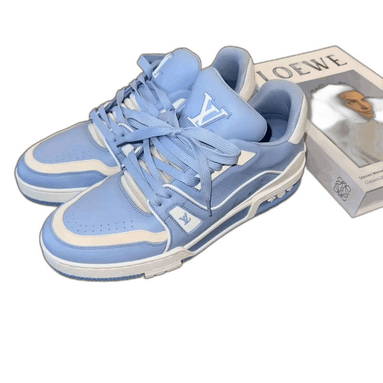 Louis Vuitton Louis Vuitton Blue Sneakers Size 41.5-2507 Size US 8.5 / EU 41-42 - 1 Thumbnail
