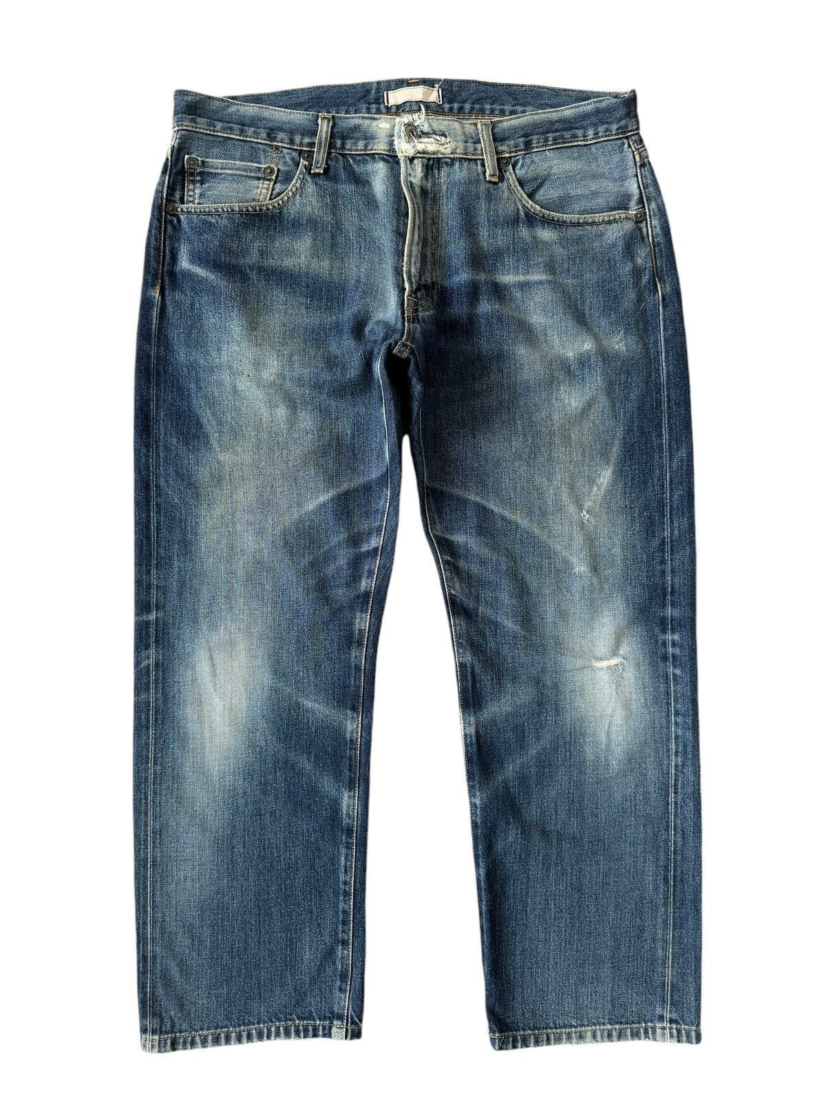 Uniqlo VINTAGE UNIQLO SELVEDGE DISTRESSED JEANS Size US 36 / EU 52 - 2 Thumbnail