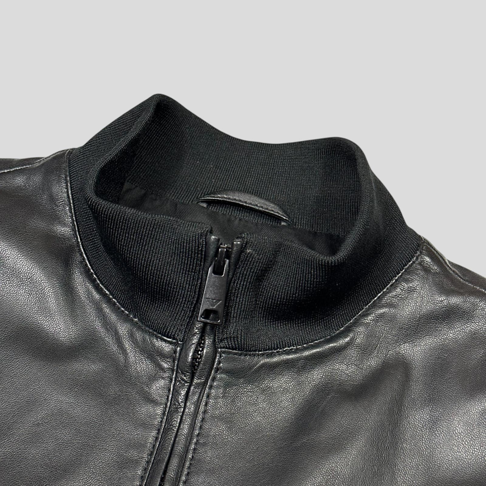 Armani Emporio Armani 2018 Lambs Leather Bomber Jacket - M/L Size US L / EU 52-54 / 3 - 4 Thumbnail