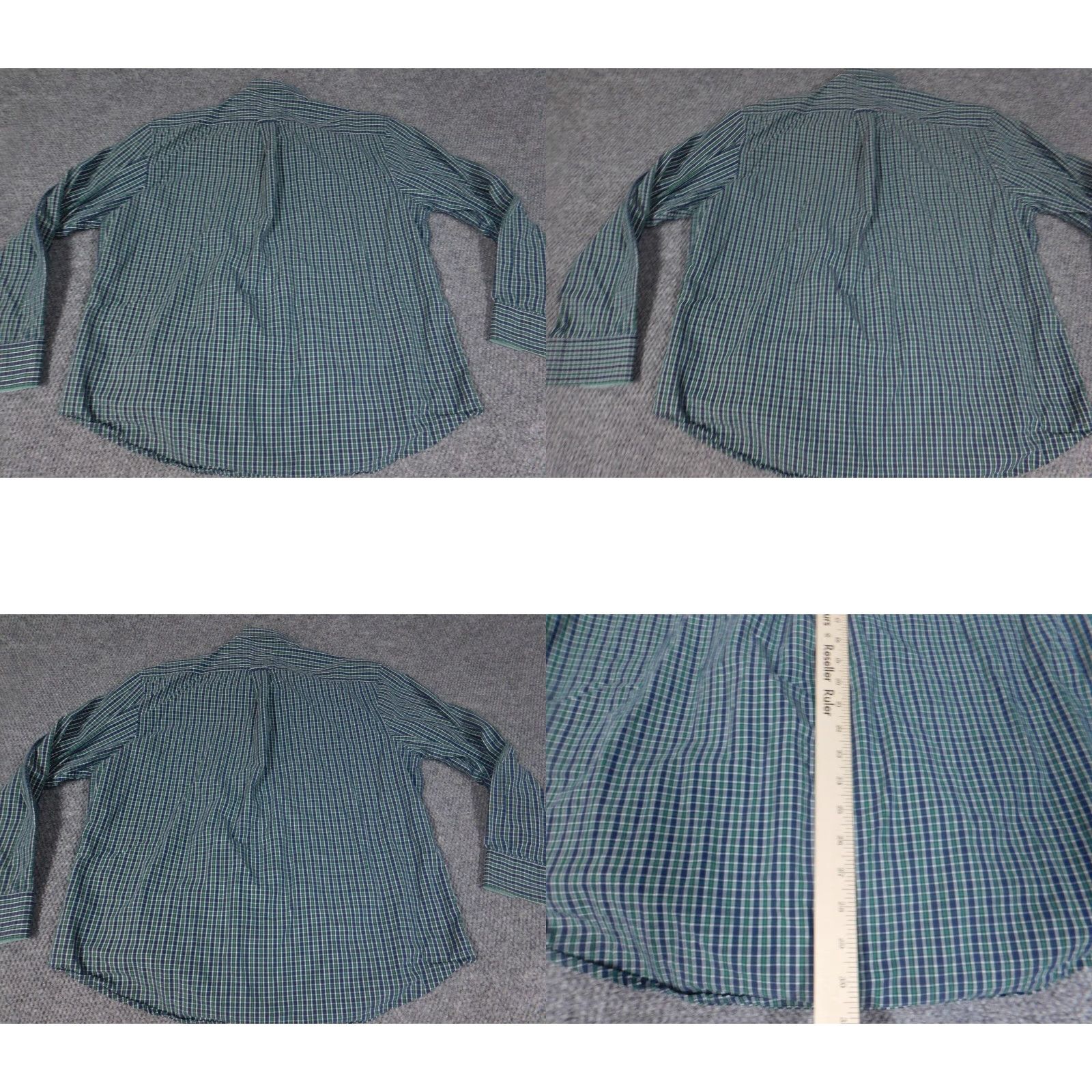 Izod IZOD Mens Shirt XL Green Plaid Button-Down Knit Cotton Long Sleeve Casual Regular Men Mens Girls Size US XL / EU 56 / 4 - 8 Thumbnail