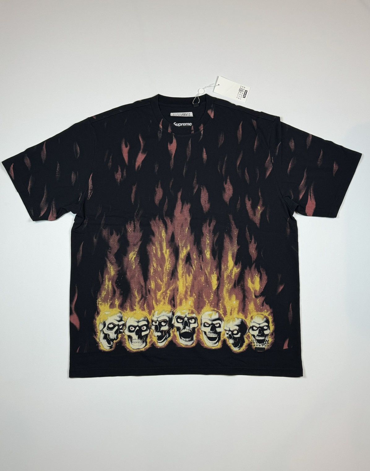 image of Mm6 Maison Margiela Liquid Blue Oversized Tee- Large in Black, Men's