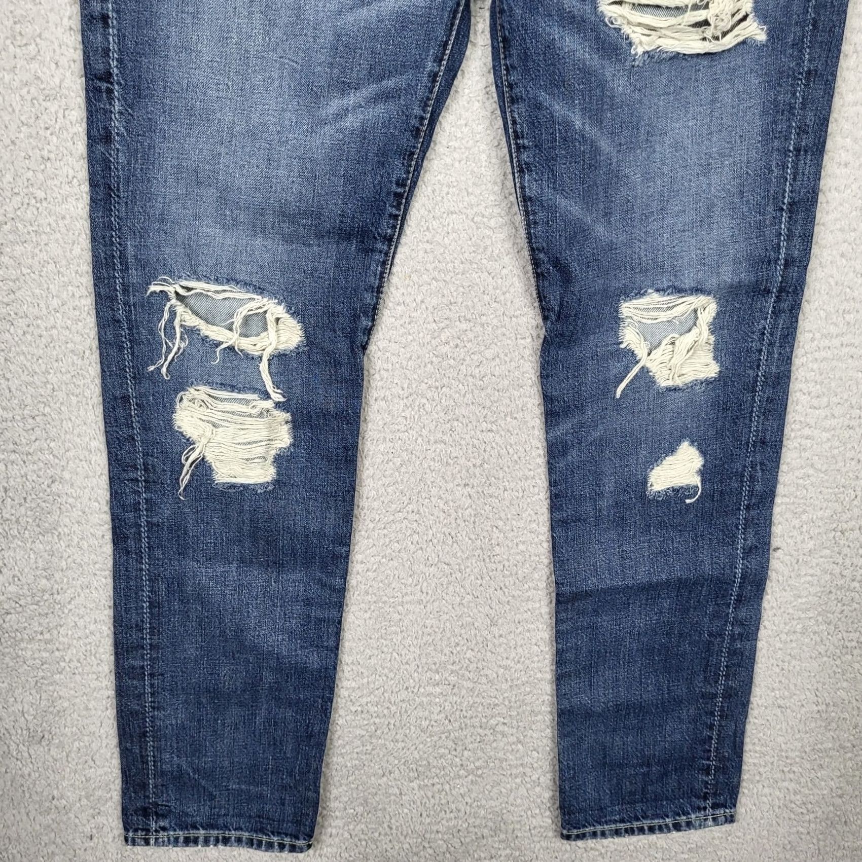 7 For All Mankind 7 For All Mankind Josefina Jeans Skinny Distressed Women's Size 26 Blue Denim 100% Cotton Regular Rise Mid 5-Pocket Womens Mens Size 26" / US 2 / IT 38 - 5 Thumbnail