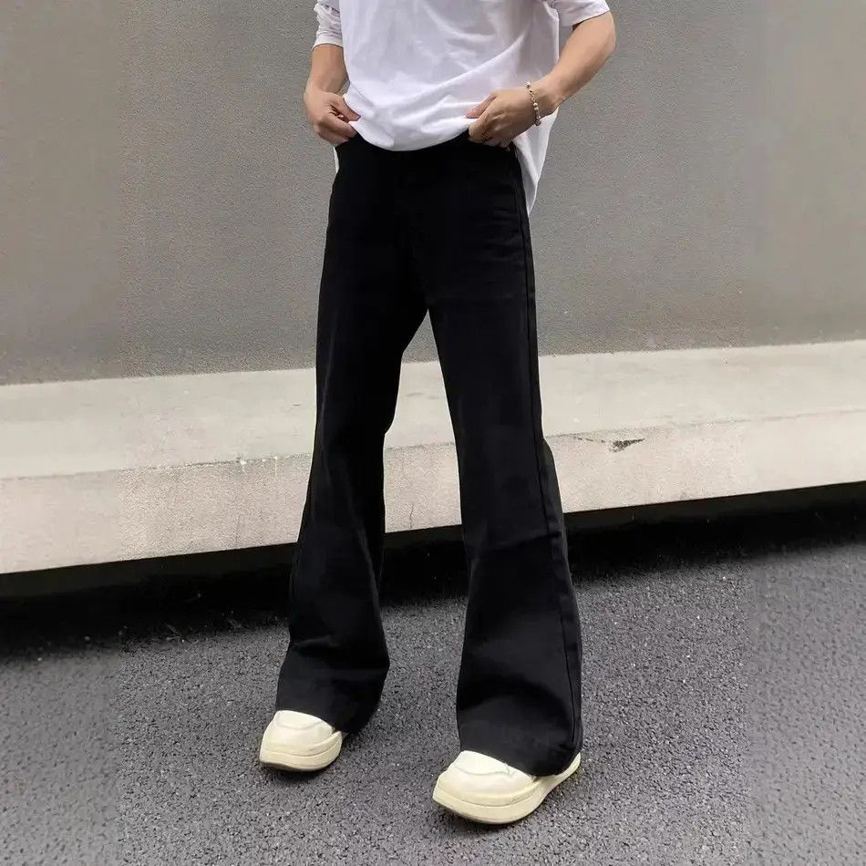 Japanese Brand Retro loose straight leg micro flared jeans Size US 30 / EU 46 - 4 Thumbnail