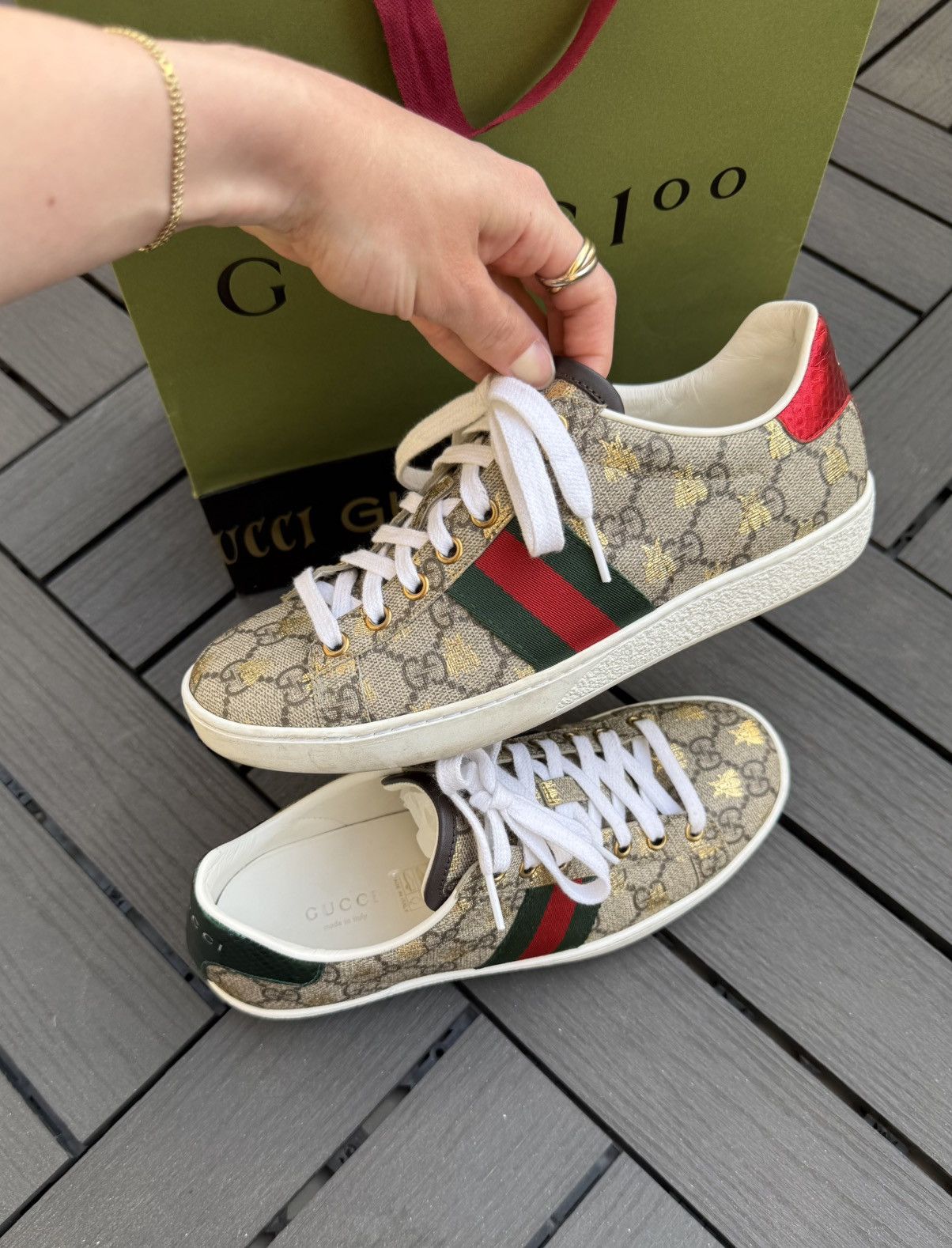 Gucci Gucci Ace GG supreme sneakers Size US 6 / IT 36 - 3 Thumbnail