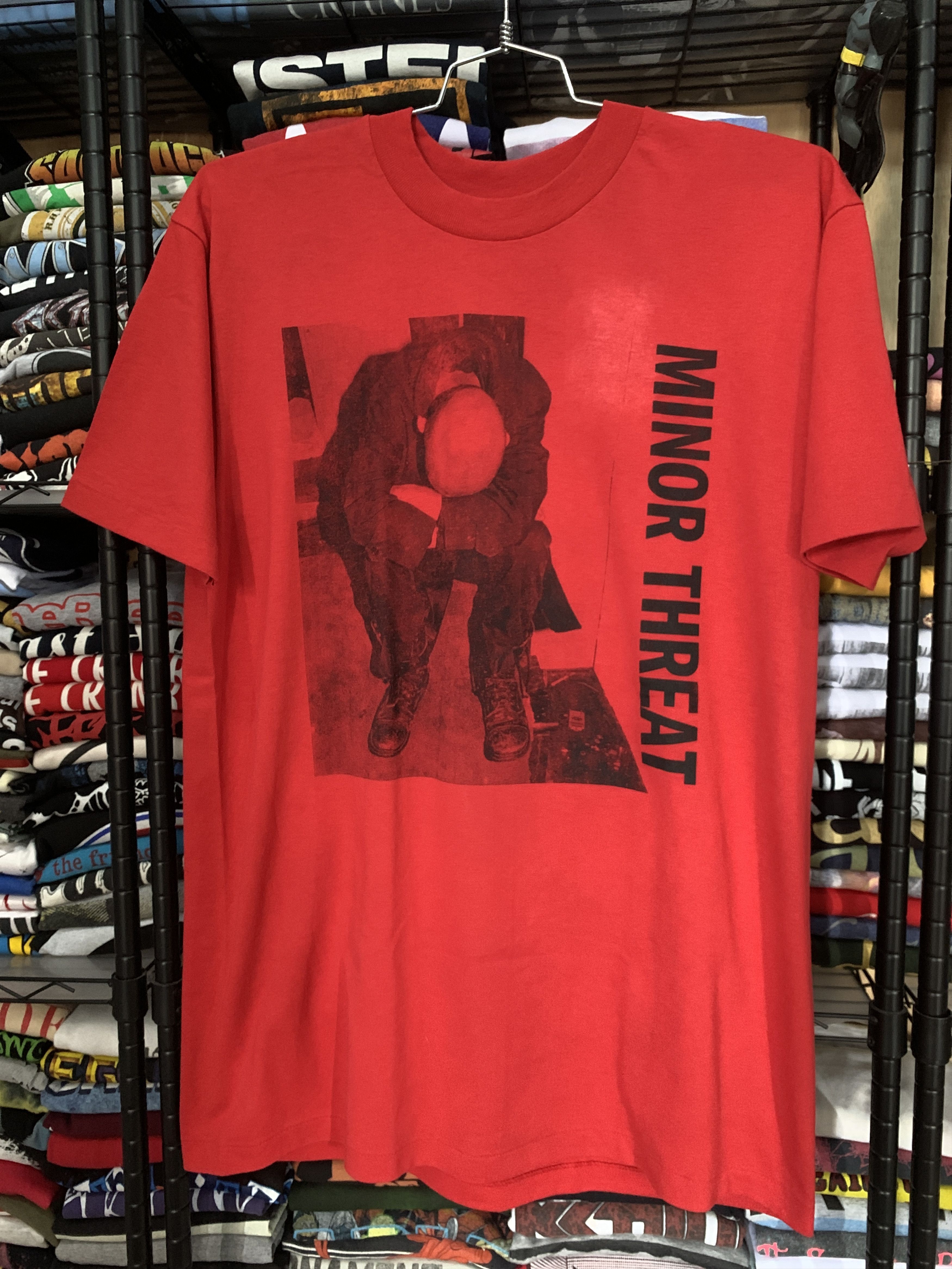 image of Band Tees Minor Threat Vintage 90's in Red, Men's (Size Large)