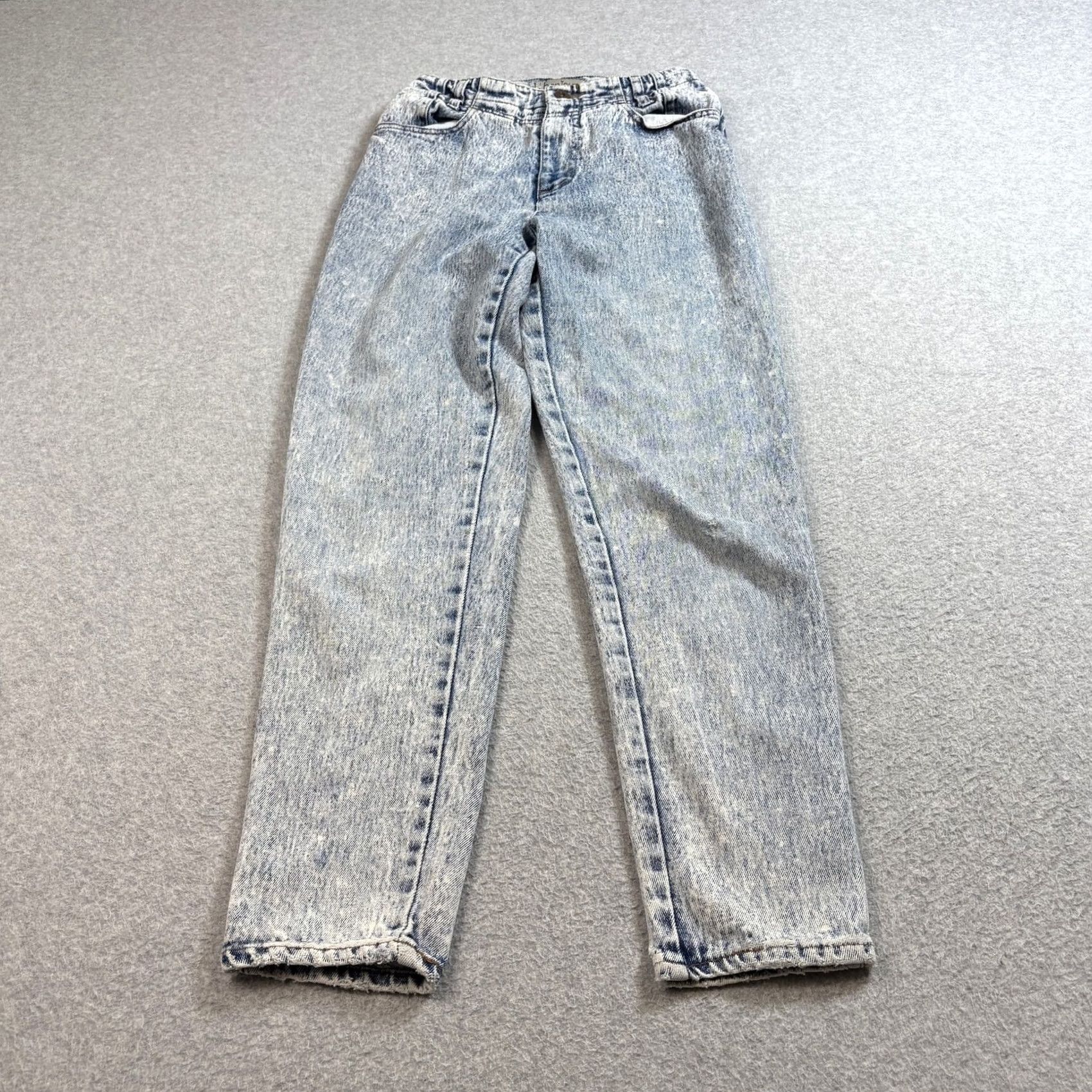 Vintage VINTAGE Bonjour Jeans Womens 5/6 Blue Acid Wash High Rise Tapered 90s Denim Jeans Mens Size 27" / US 4 / IT 40 - 2 Thumbnail