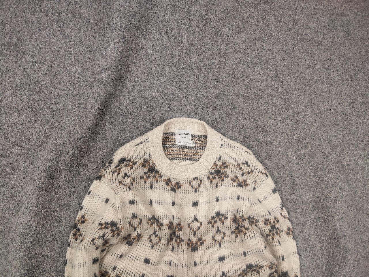 Arrow Arrow Vintage 70's Wool blend Pattern Knit Sweater USA Made Size US S / EU 44-46 / 1 - 2 Thumbnail