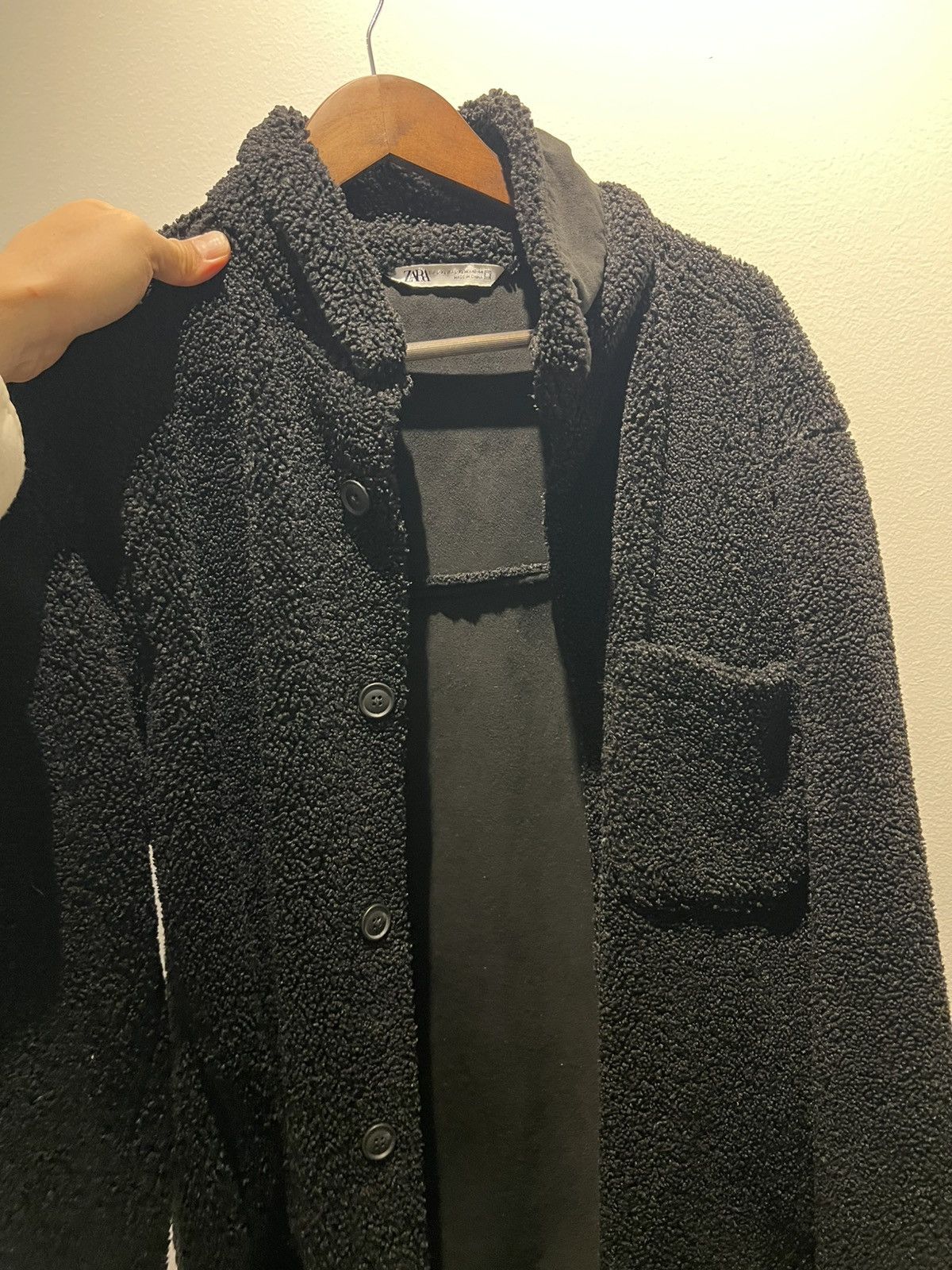 Zara Zara black sherpa jacket mens L/XL Size US L / EU 52-54 / 3 - 1 Thumbnail