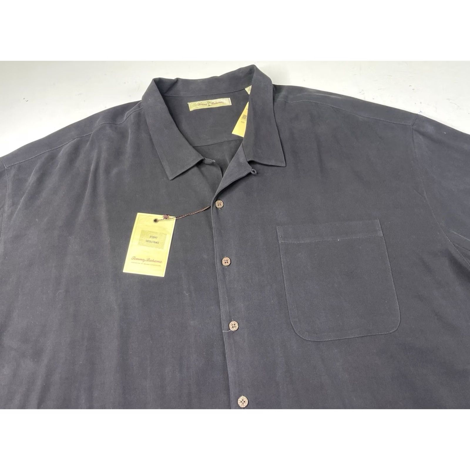 Tommy Bahama Tommy Bahama Black Silk Camp Shirt Mens 5XB Hawaiian Beach Casual Resortwear Size US XXL / EU 58 / 5 - 2 Thumbnail