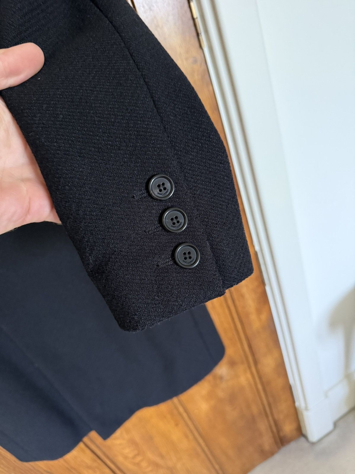 Saint Laurent Paris FW17 Saint Laurent Chesterfield black wool jacket coat Size US XS / EU 42 / 0 - 10 Thumbnail