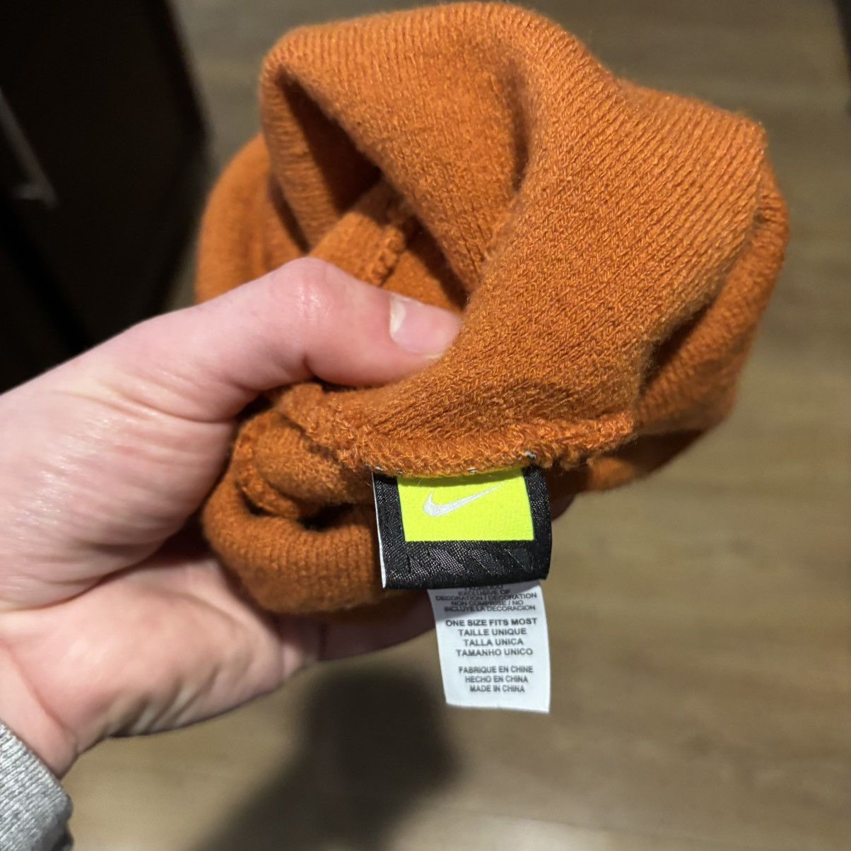 Nike Y2K 2000s Nike Texas Longhorns Swoosh Logo Beanie Hat Size ONE SIZE - 3 Thumbnail