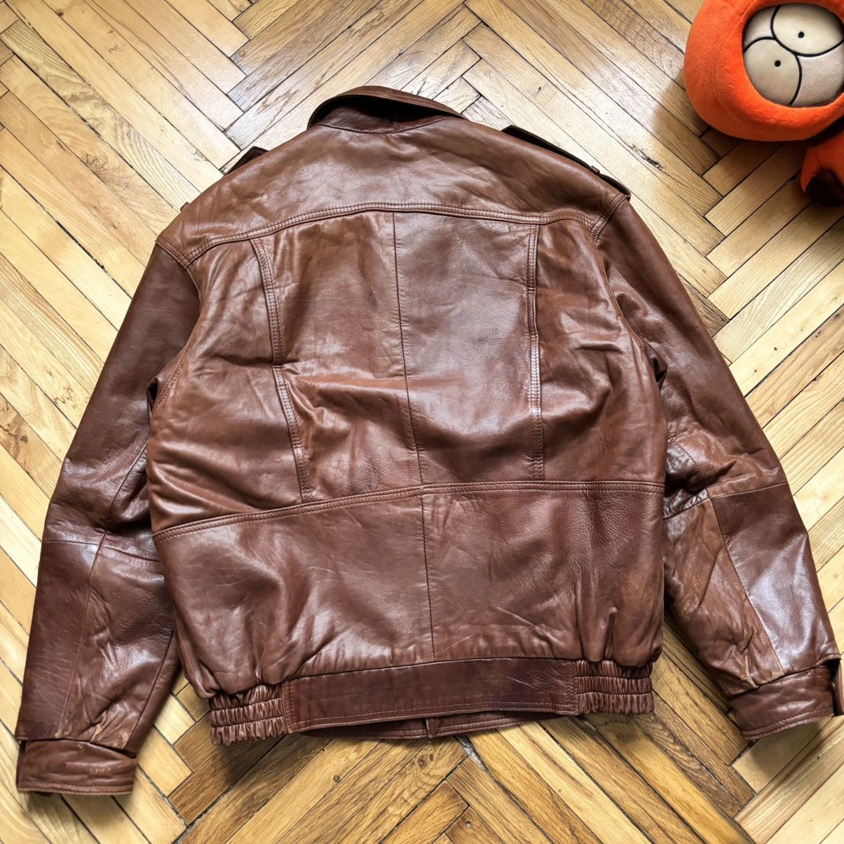 Hysteric Glamour St.Michael Brown A-2 Leather Jacket vintage moto Size US M / EU 48-50 / 2 - 2 Thumbnail