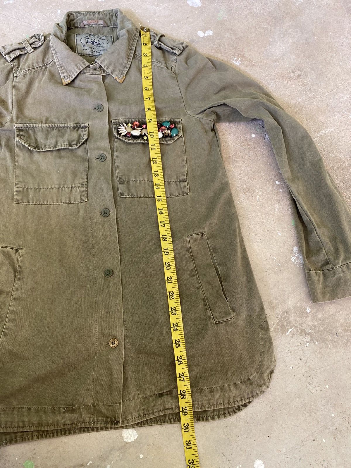 Zara Zara Trafaluc Embellished Military Utility Jacket Size M / US 6-8 / IT 42-44 - 13 Thumbnail