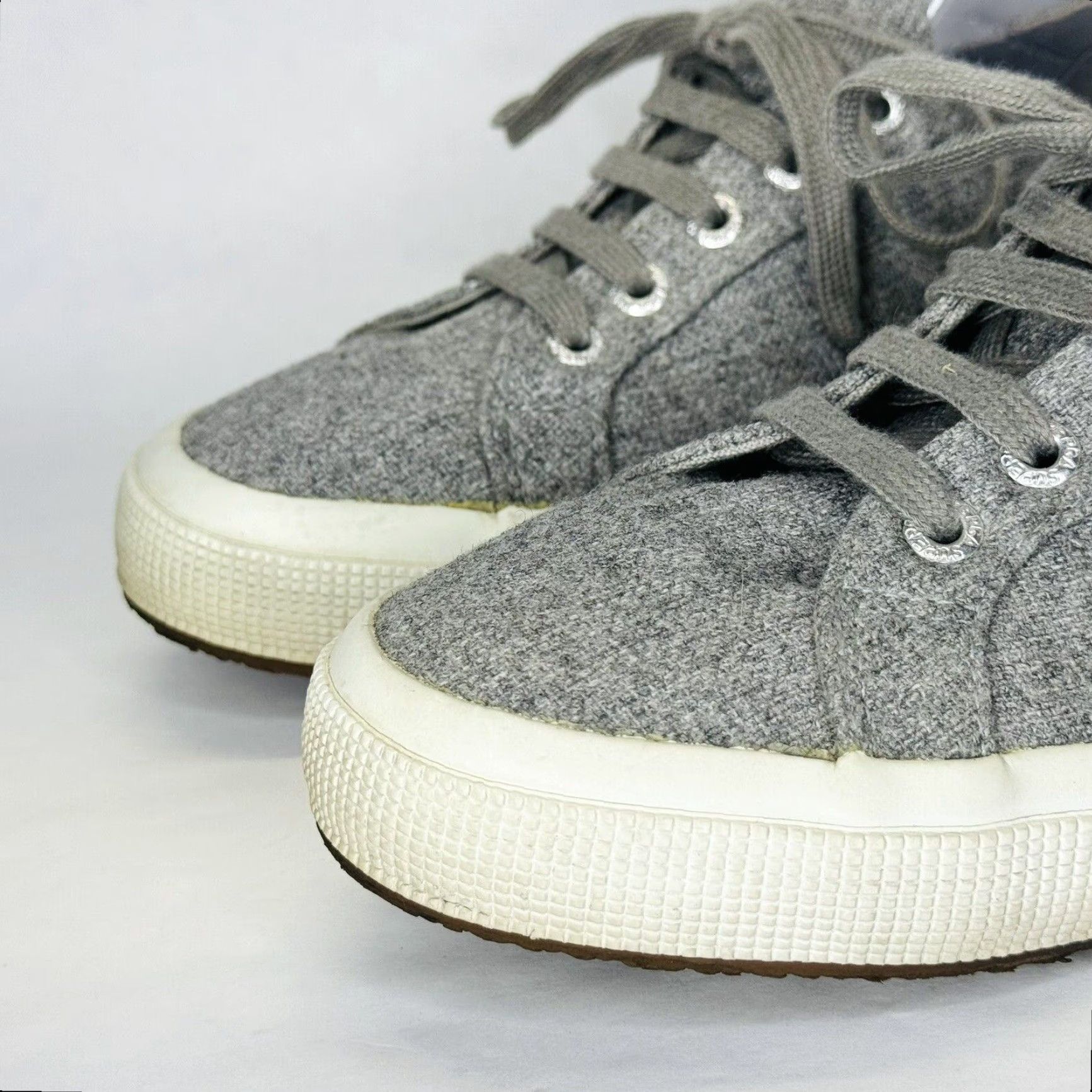 Superga Superga Sneaker Women Wool Blend Lace Up Gray Casual Athletic US 7 Size US 7 / IT 37 - 4 Thumbnail