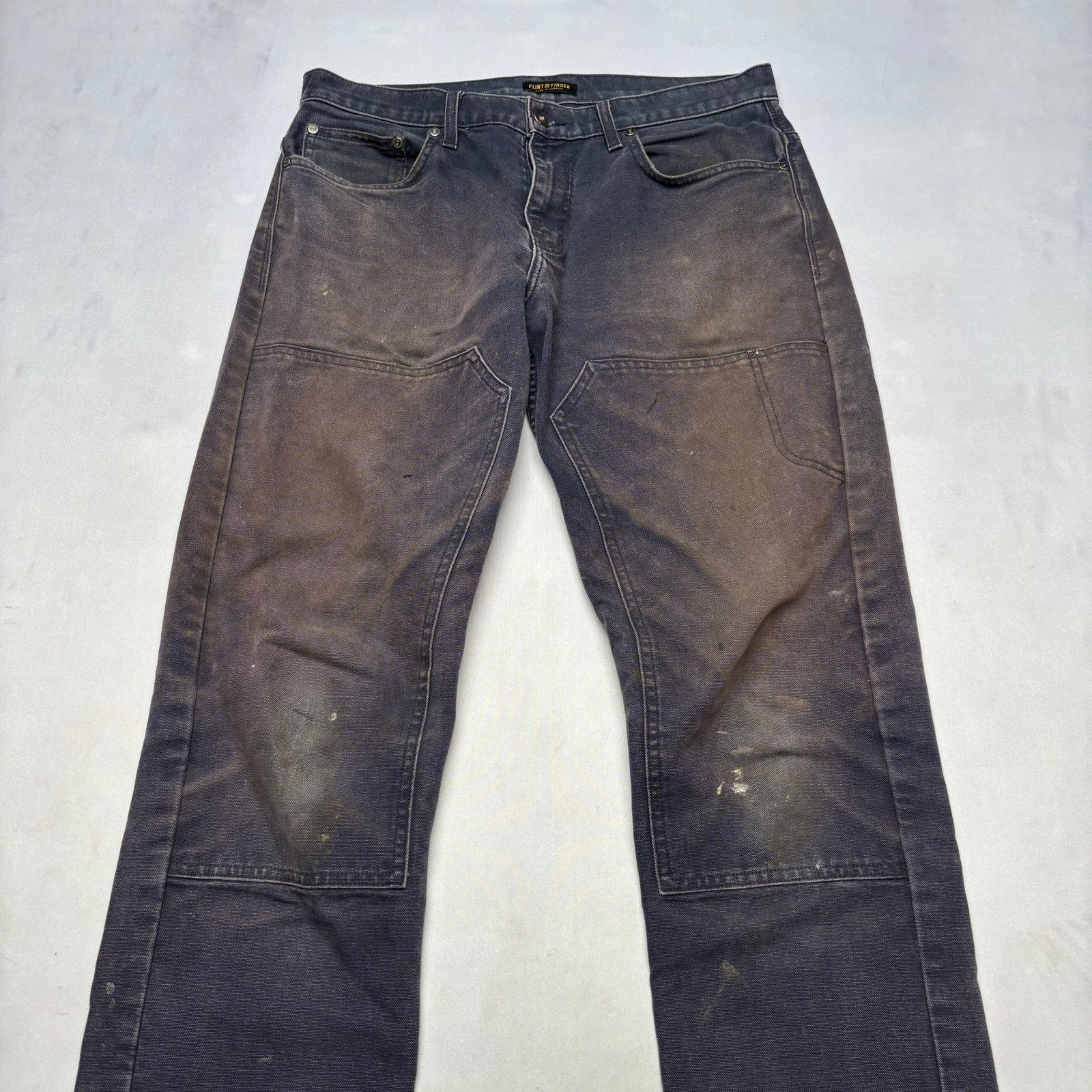 Flint And Tinder Flint and Tinder Double Knee Faded Canvas Pants Men's 33x31 Size US 33 - 2 Thumbnail