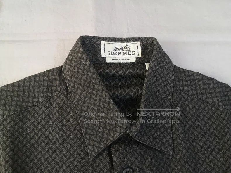 Hermes Hermes size 38 Men's Silk Shirt, 100% Mulberry Silk Fabric Size US XS / EU 42 / 0 - 2 Thumbnail
