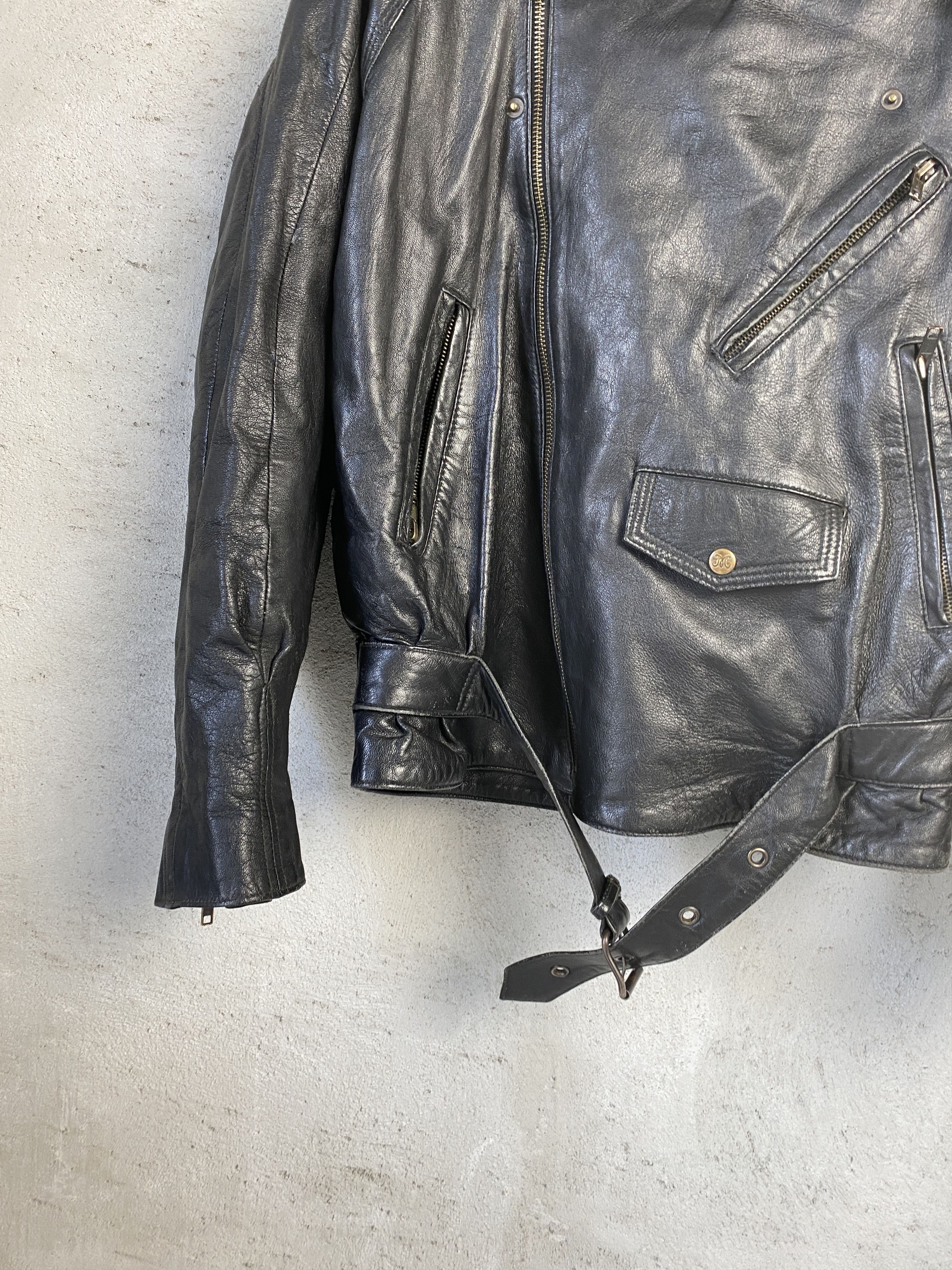 Genuine Leather Vintage real leather moto biket jacket avant garde Size US S / EU 44-46 / 1 - 3 Thumbnail