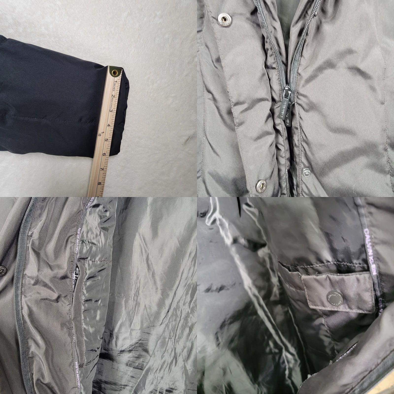 Calvin Klein Calvin Klein Puffer Jacket Women L Gray Lightweight Packable Travel Size L / US 10 / IT 46 - 10 Thumbnail