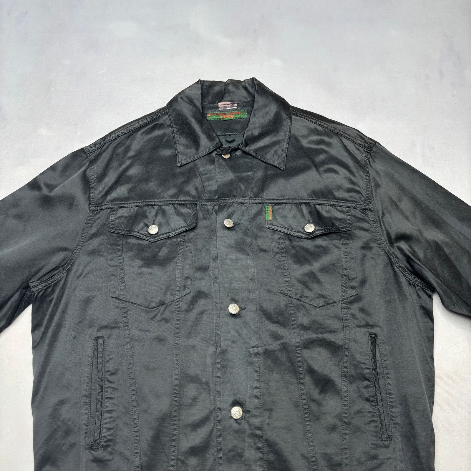 Katharine Hamnett London Vintage Katherinne Hamnett Denim Black Textured Trucker XL Size US XL / EU 56 / 4 - 2 Thumbnail