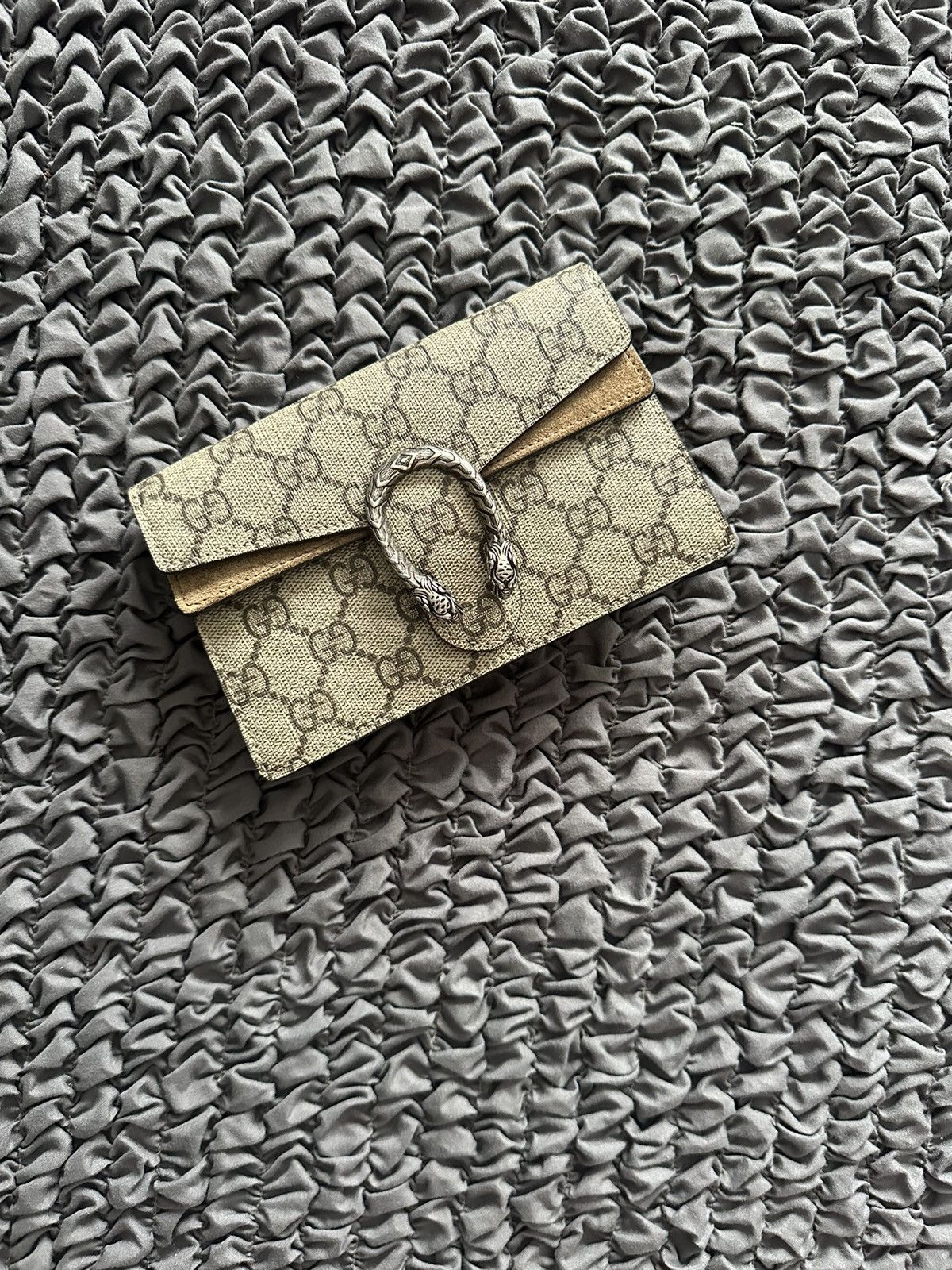Gucci GG Supreme Monogram Super Mini Dionysus Shoulder Bag Taupe Size ONE SIZE - 3 Thumbnail