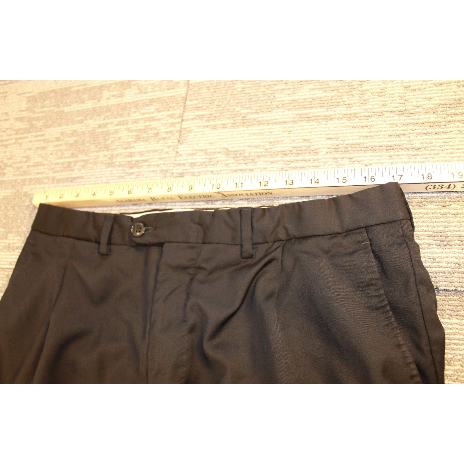 Z Zegna Zegna Pants Mens 37x33 Black Dress Formal Business Pleated Straight Leg Size US 36 / EU 52 - 4 Thumbnail
