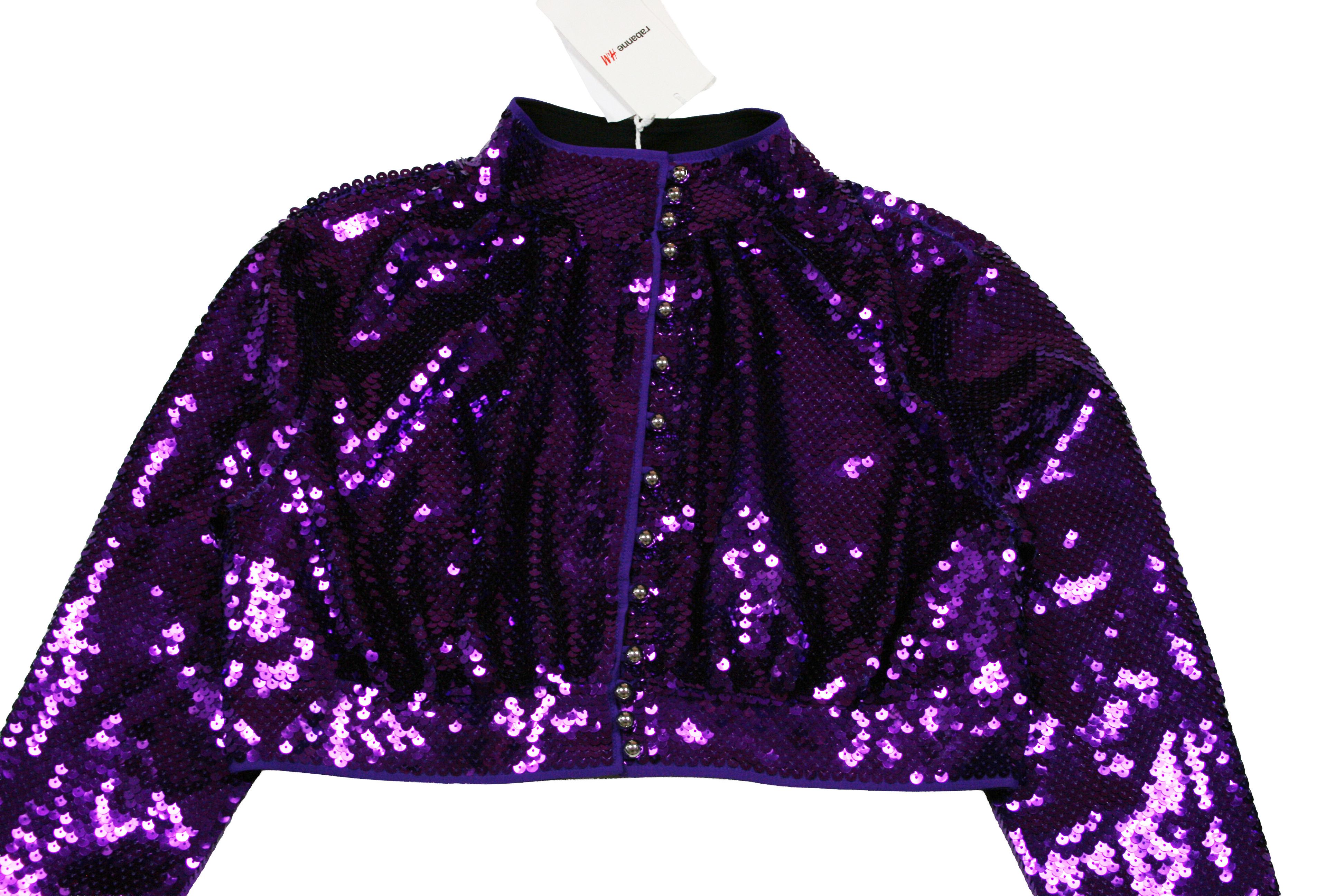 H&M × Paco Rabanne Sequins Crop Top Party Size L / US 10 / IT 46 - 3 Thumbnail