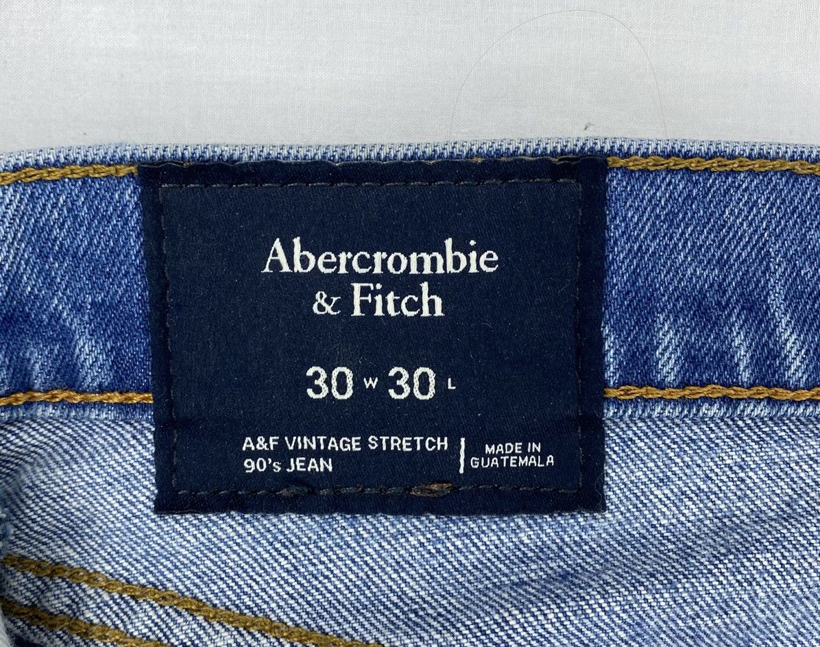 Abercrombie & Fitch Abercrombie & Fitch Jeans Blue A&F Vintage Stretch 90s Denim Size US 30 / EU 46 - 7 Thumbnail