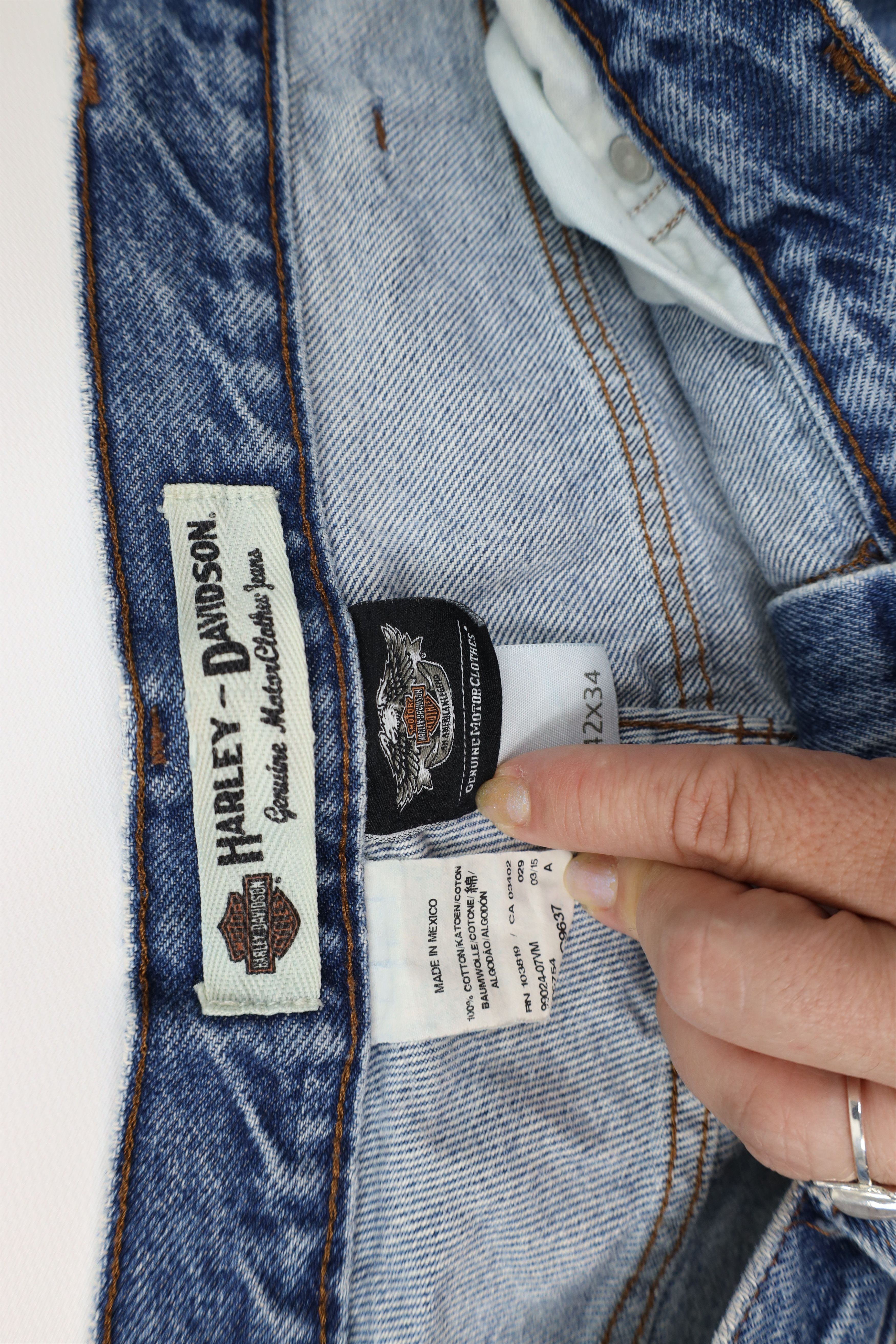 Harley Davidson Vintage Harley Davidson Spell Out Wide Leg Denim Jeans Size US 42 / EU 58 - 11 Thumbnail