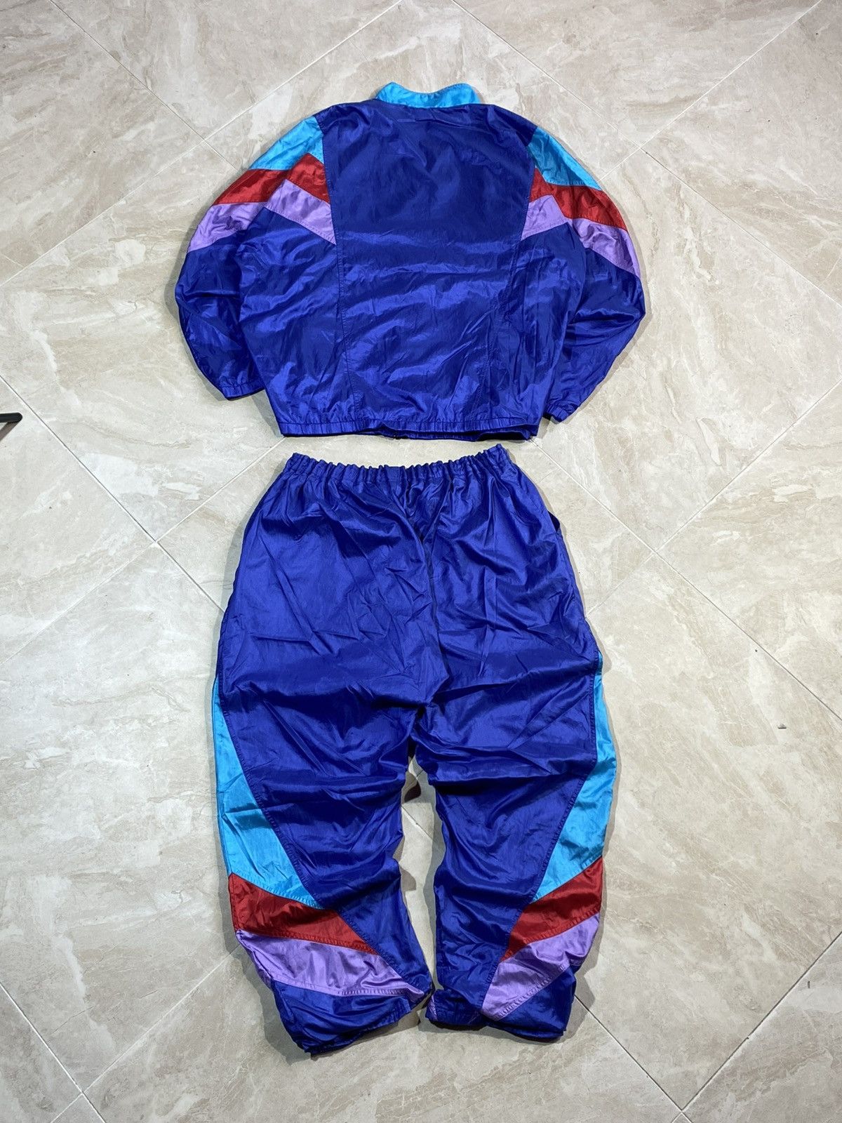 Adidas 🔥 Y2k ADIDAS COLORBLOCK TRACKSUIT RAVE TECHNO FIT PARACHUTE Size US M / EU 48-50 / 2 - 2 Thumbnail