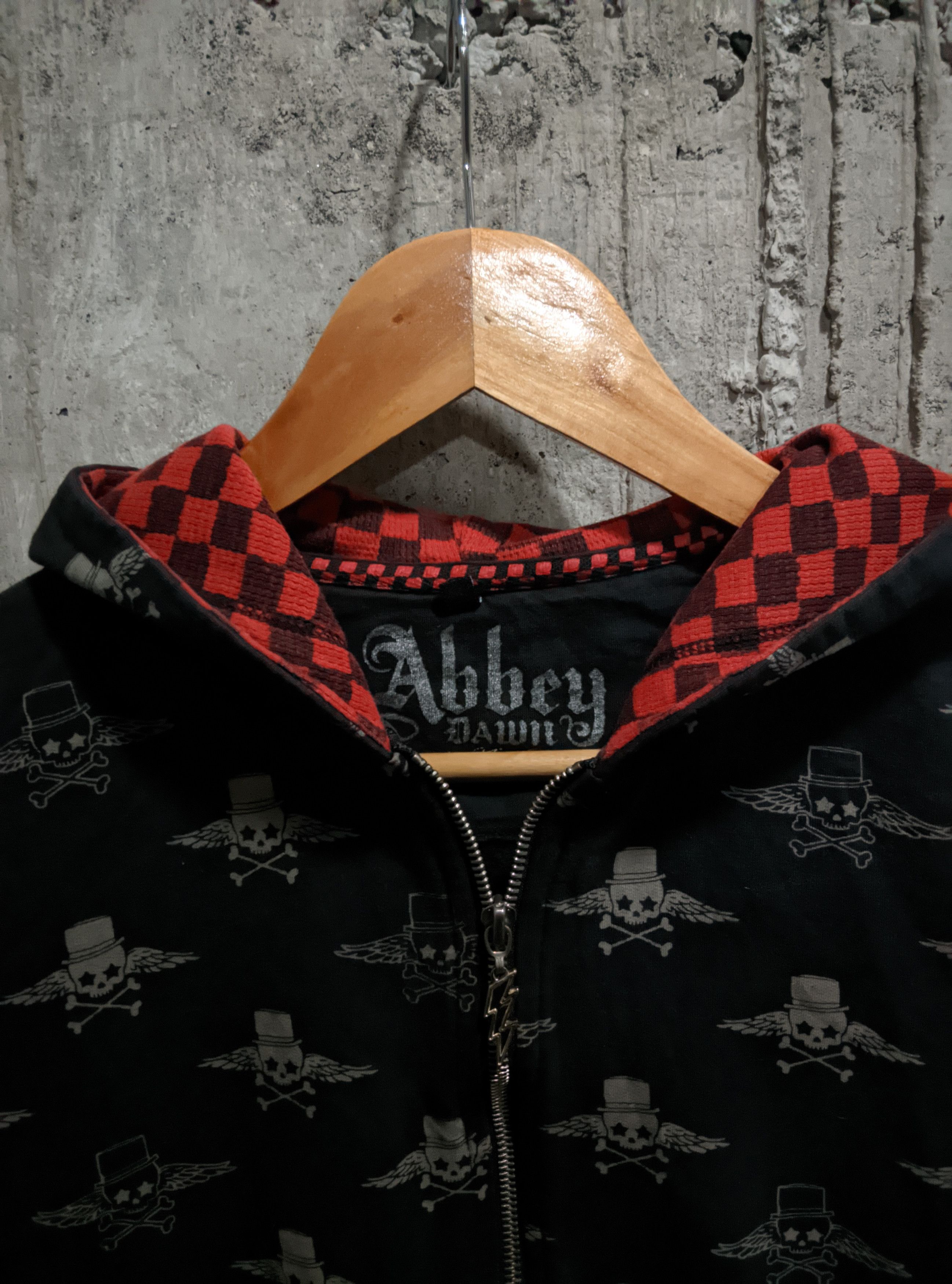 Vintage Abbey dawn scene emo y2k goth skull hoodie Size XS / US 0-2 / IT 36-38 - 3 Thumbnail