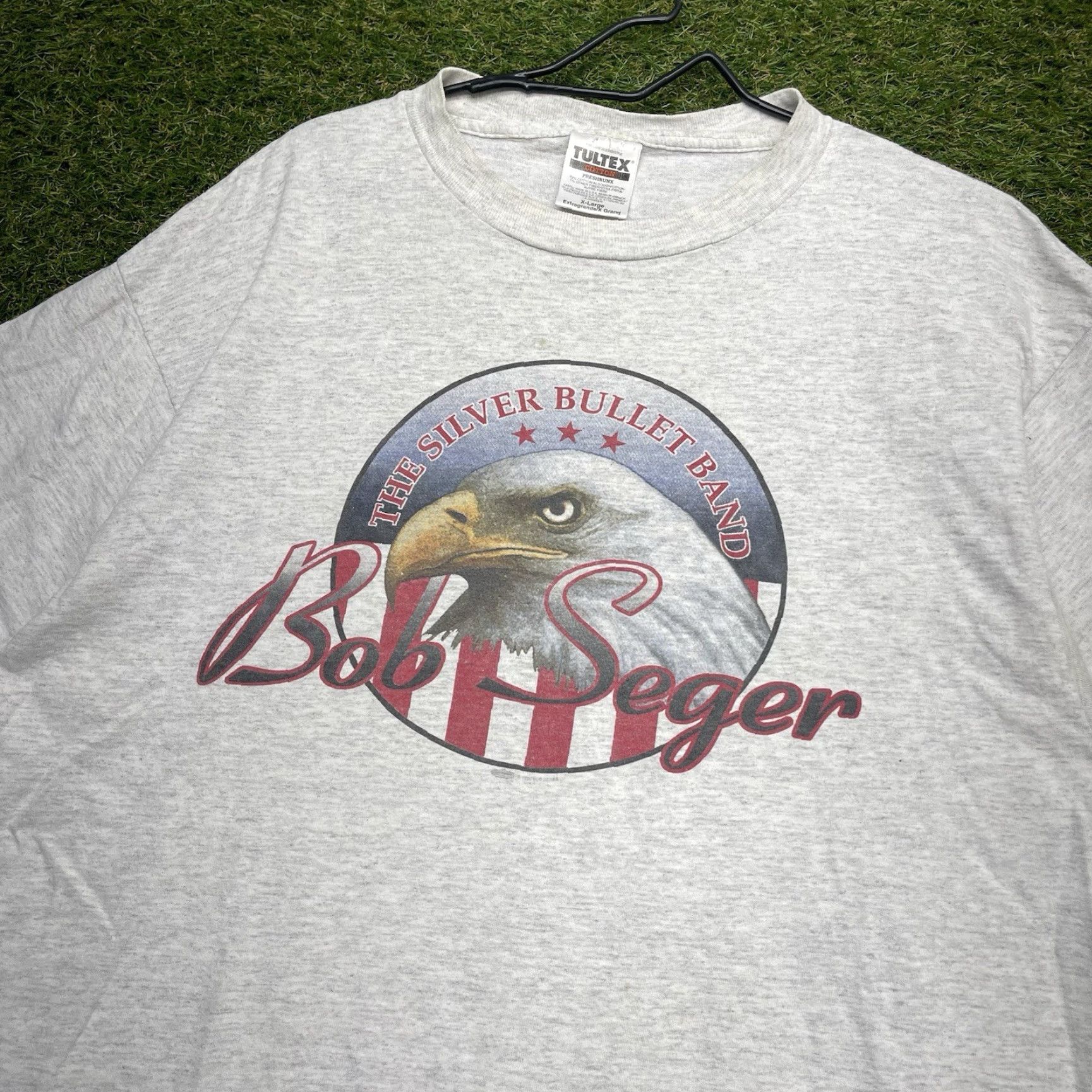 Vintage Vintage Bob Seger & The Silver Bullet Band T-Shirt Men's XL Band 90s North American Tour Gray Cotton Size US XL / EU 56 / 4 - 2 Thumbnail