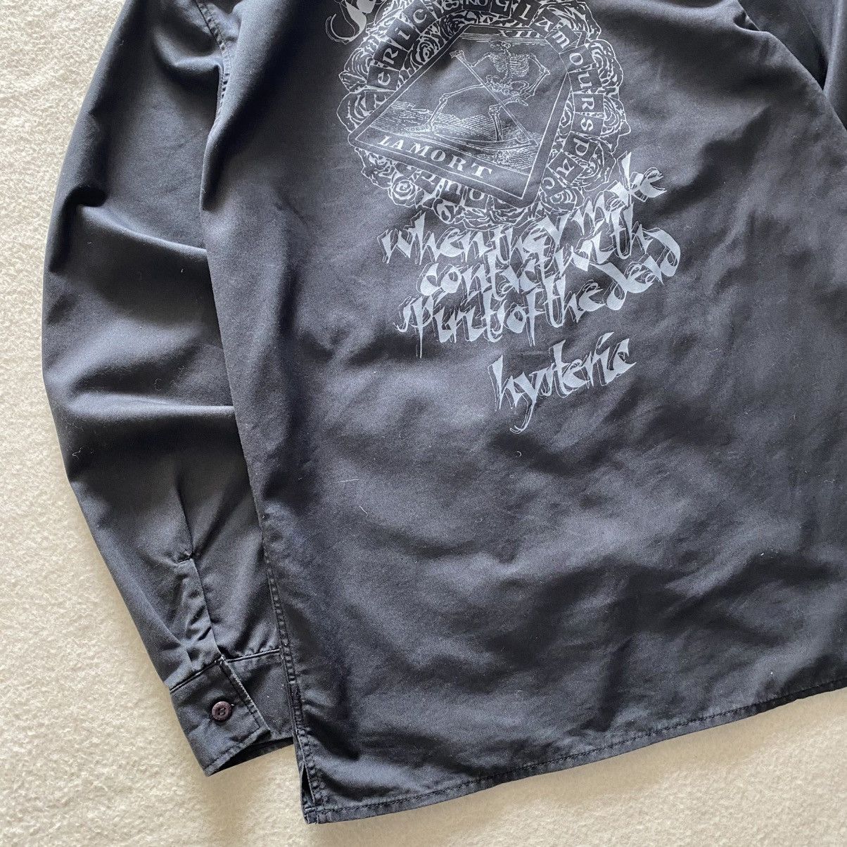 Hysteric Glamour × Japanese Brand × Vintage Vintage Hysteric Glamour X La Mart Print Logo Button Shiry Size US L / EU 52-54 / 3 - 4 Thumbnail