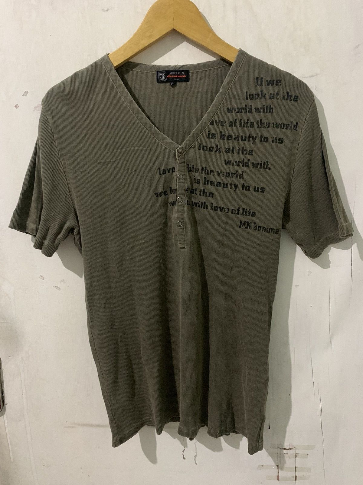 2000s Michel Klein - Tshirt Poem Gothic vikeistyel