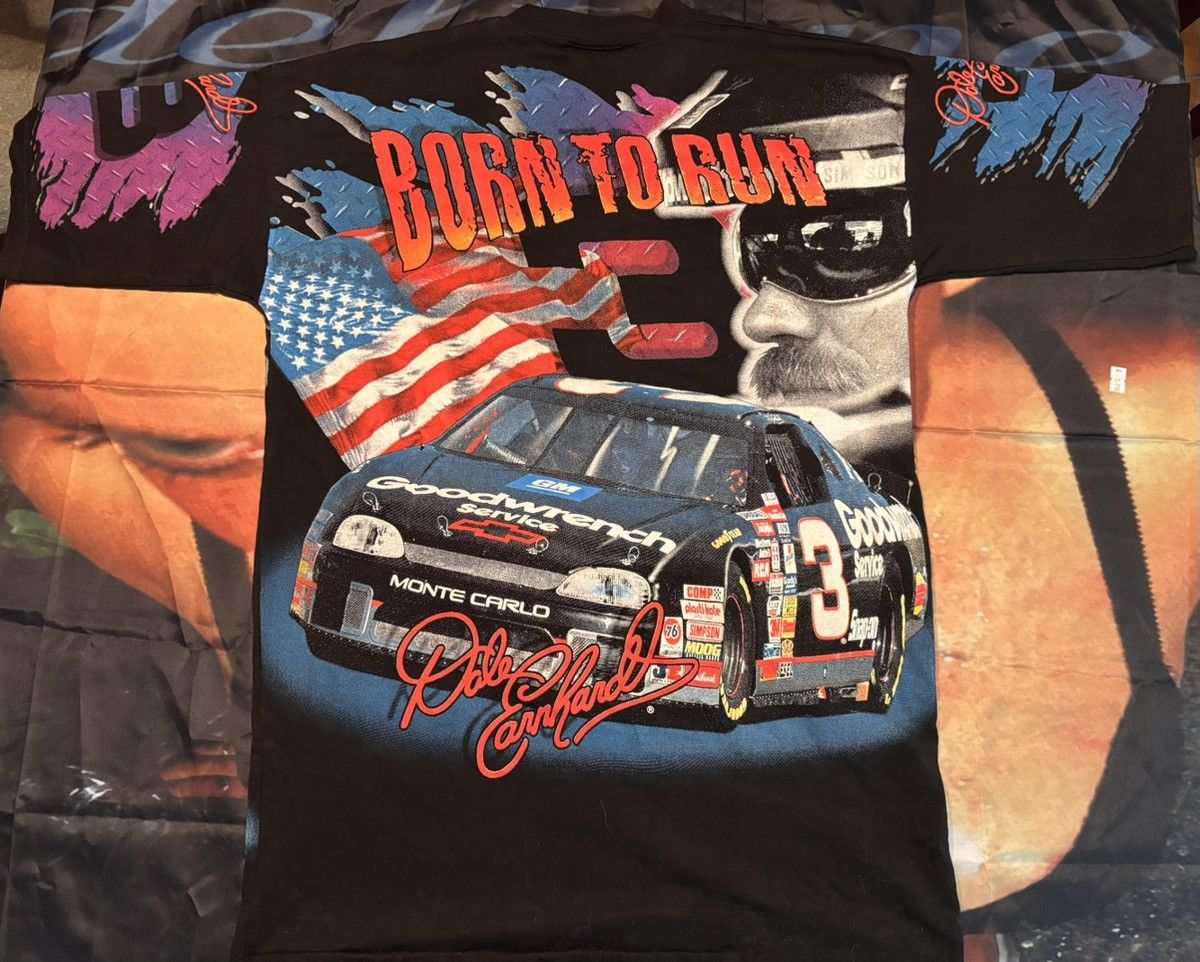 Chase Authentics × Vintage Vintage 90s Dale Earnhardt born to run single stitch shirt. Size US L / EU 52-54 / 3 - 4 Thumbnail