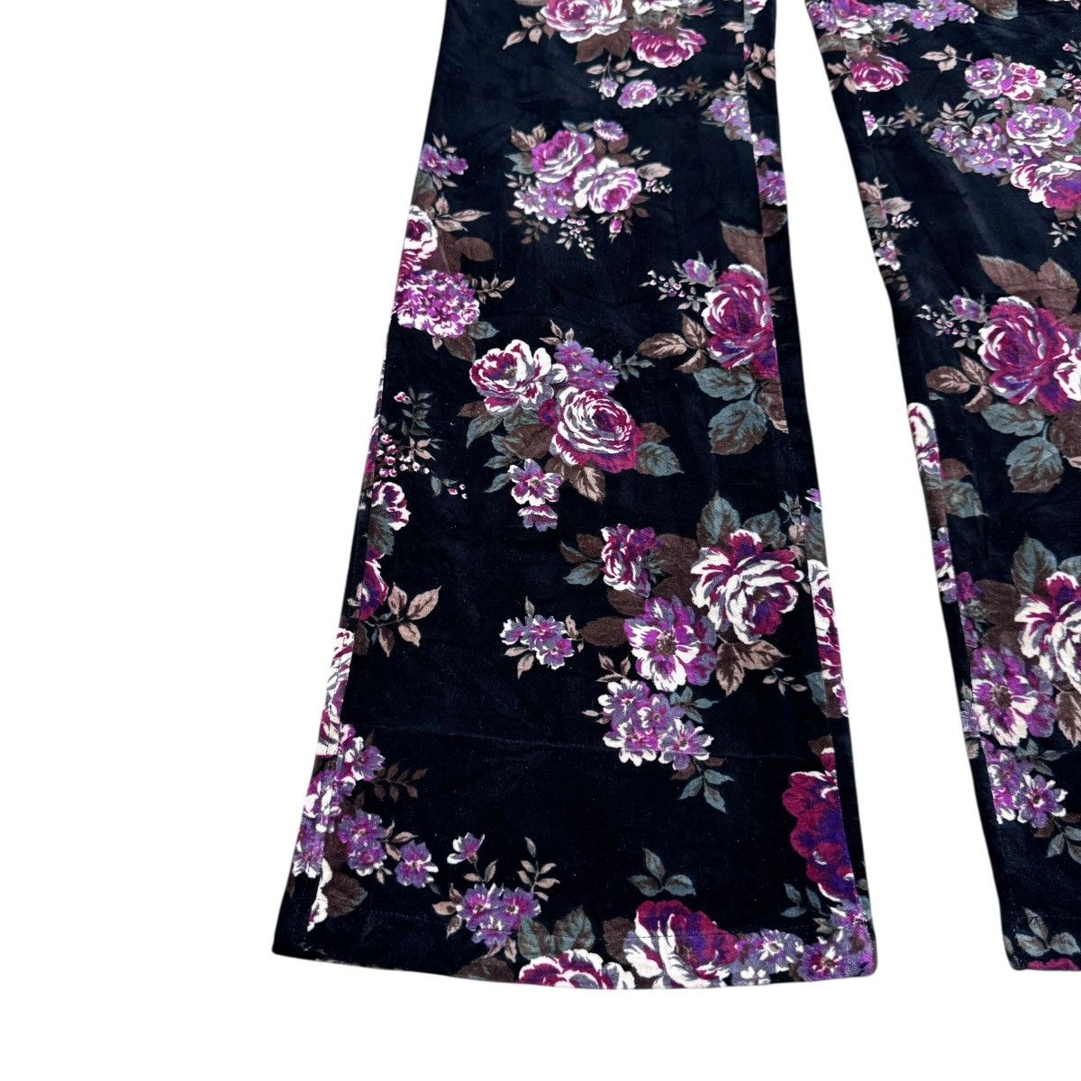 Tornado Mart Tornado Mart Velvet Floral Flare Pants Size 30" / US 8 / IT 44 - 7 Thumbnail