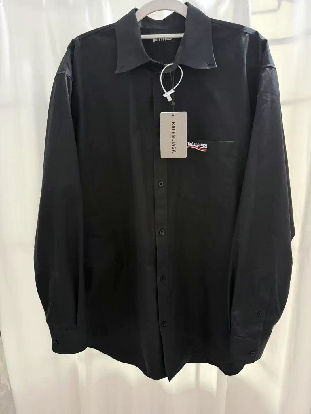 Balenciaga Balenciaga Black Coca-Cola Embroidered Long-Sleeve Shirt Size US XXS / EU 40 - 1 Thumbnail