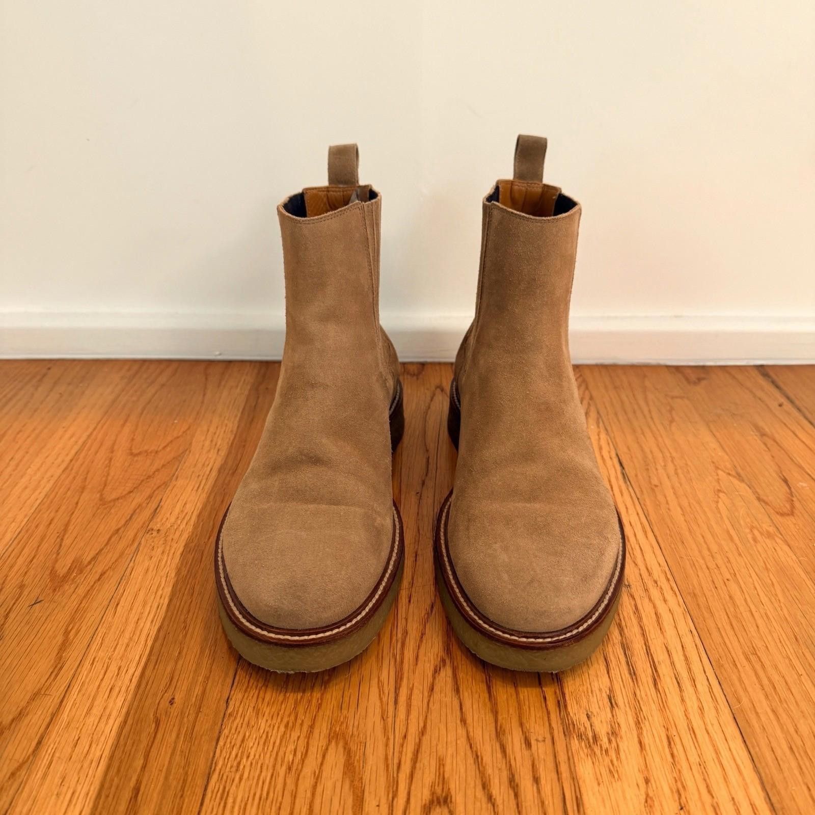 Saint Laurent Paris SAINT LAURENT Mens Hugo 35 Tan Suede Chelsea Boot Size 45 Size US 12 / EU 45 - 4 Thumbnail