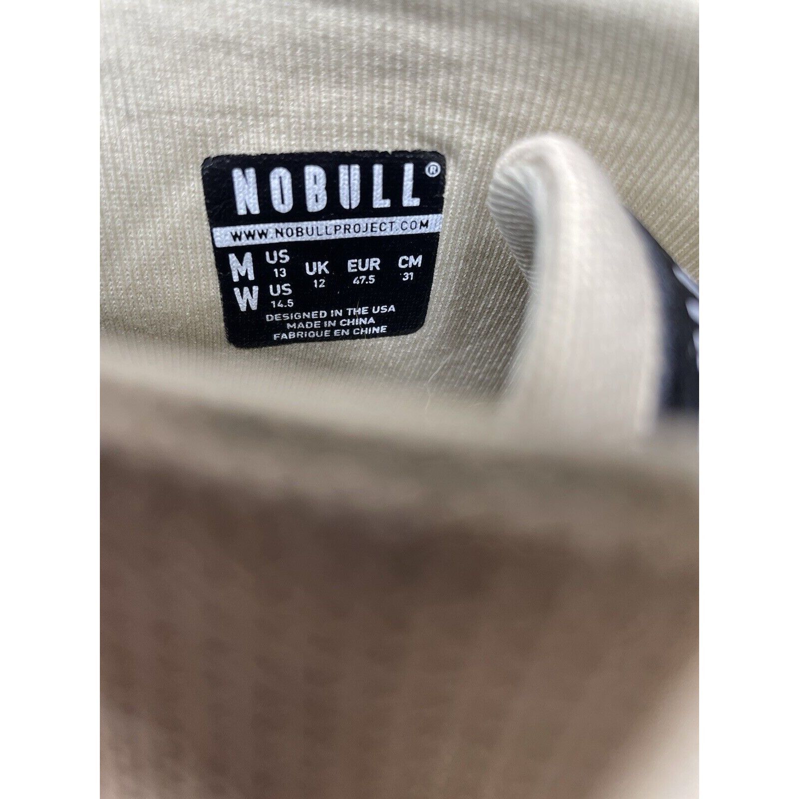 Other Nobull Mid Desert Trainer Canvas Beige Fabric Lace Up Sneake Size US 13 / EU 46 - 6 Thumbnail