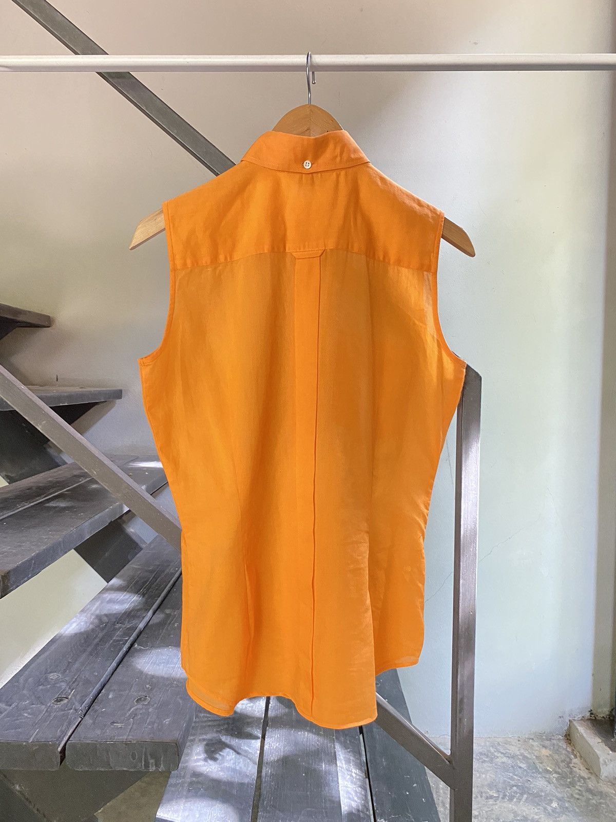 Paul Smith Paul Smith WOMEN Orange Sleeveless Button-up Shirt Size S / US 4 / IT 40 - 2 Thumbnail