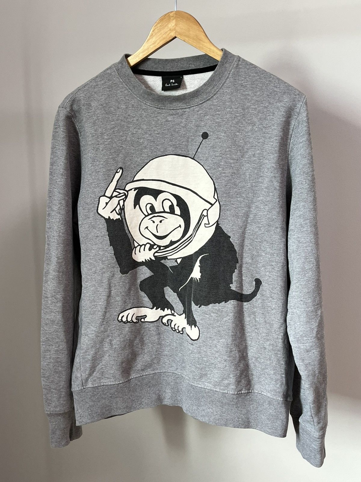 Paul Smith Paul Smith Space Monkey big logo sweatshirt men's sz M Size US M / EU 48-50 / 2 - 2 Thumbnail