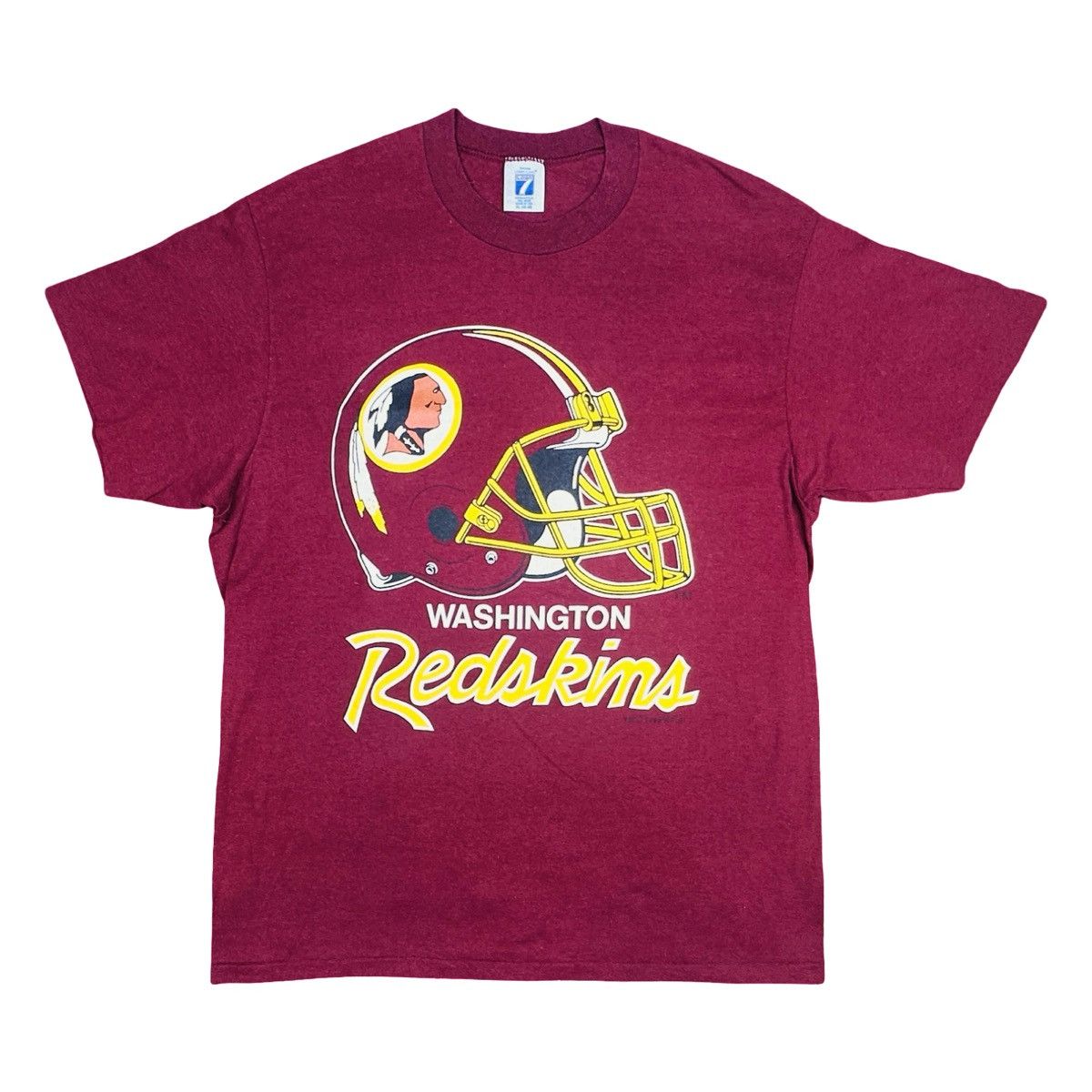 Vintage Logo 7 1990 Washington Redskins Crew Neck Tee - XL