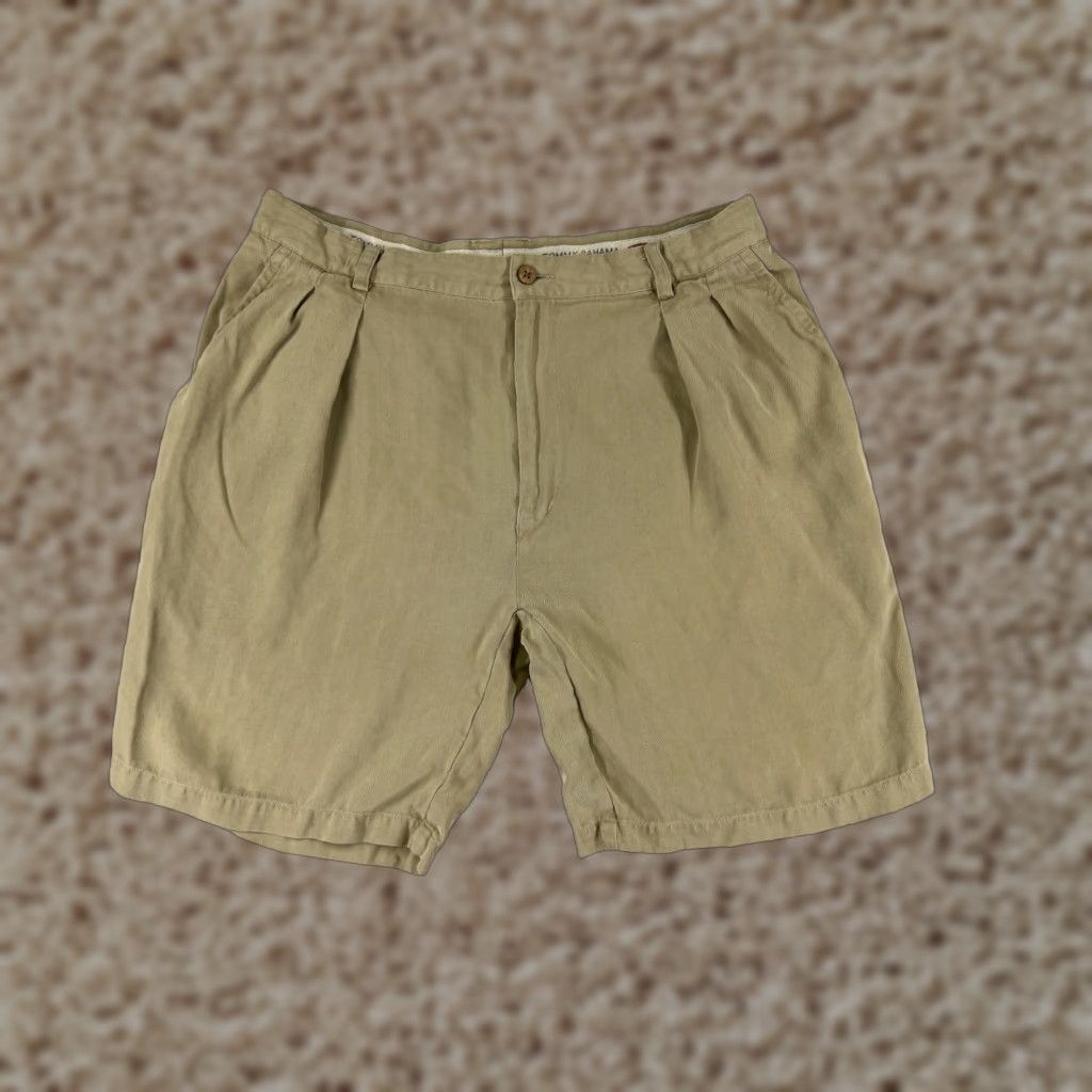 Tommy Bahama Tommy Bahama Shorts Men 38 Beige Pleated Bermuda Silk Blend Casual Cargo Pockets 9in Inseam Beach Aloha Mens Size US 38 / EU 54 - 1 Thumbnail
