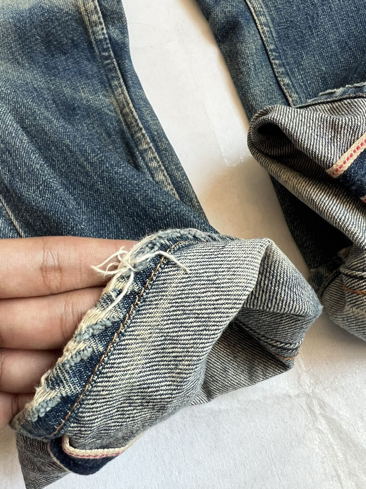 A.P.C. APC Dirty Wash Selvedge Distressed Denim Rare Size US 30 / EU 46 - 8 Thumbnail