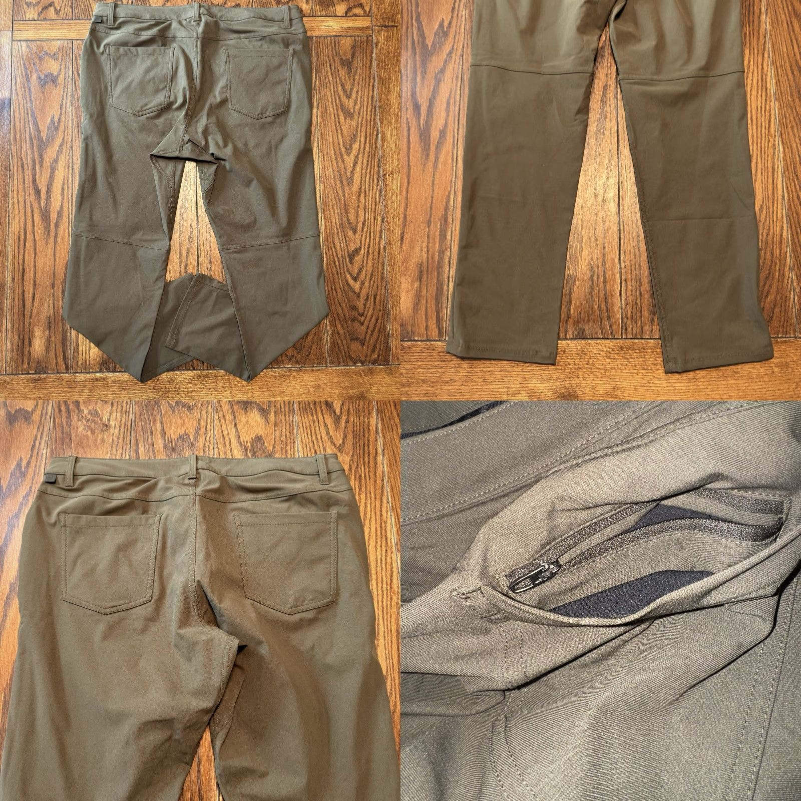 Lululemon Lululemon Men’s Green Pants Regular Size 36x31 Zip Pocket Stretch Pockets Activewear Trousers City Classic Size US 35 - 8 Thumbnail
