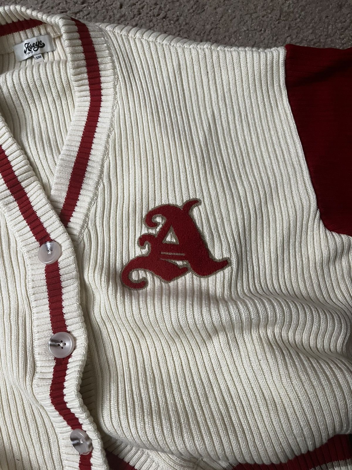 Japanese Brand Aseye Studio Red Cardigan Size US M / EU 48-50 / 2 - 1 Thumbnail