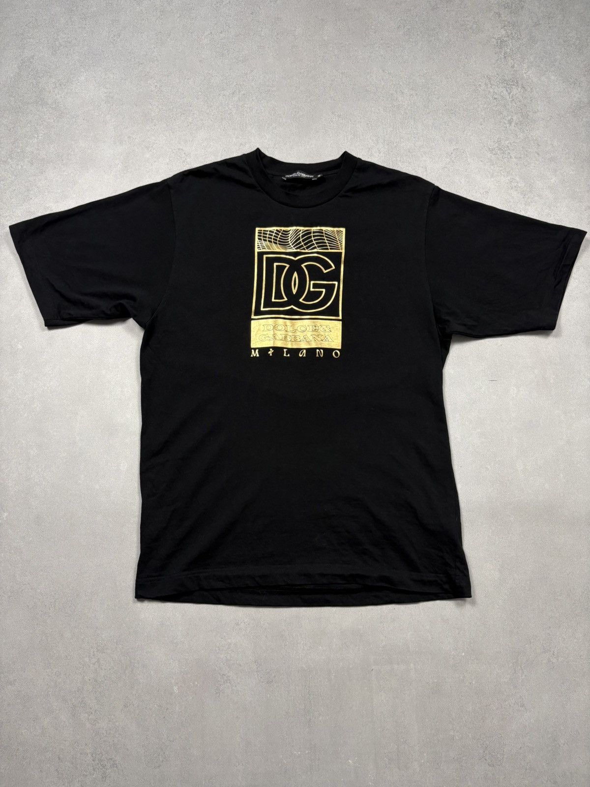Dolce & Gabbana Dolce & Gabbana DG Milano Gold Logo Limited Edition T-Shirt Size US M / EU 48-50 / 2 - 1 Thumbnail